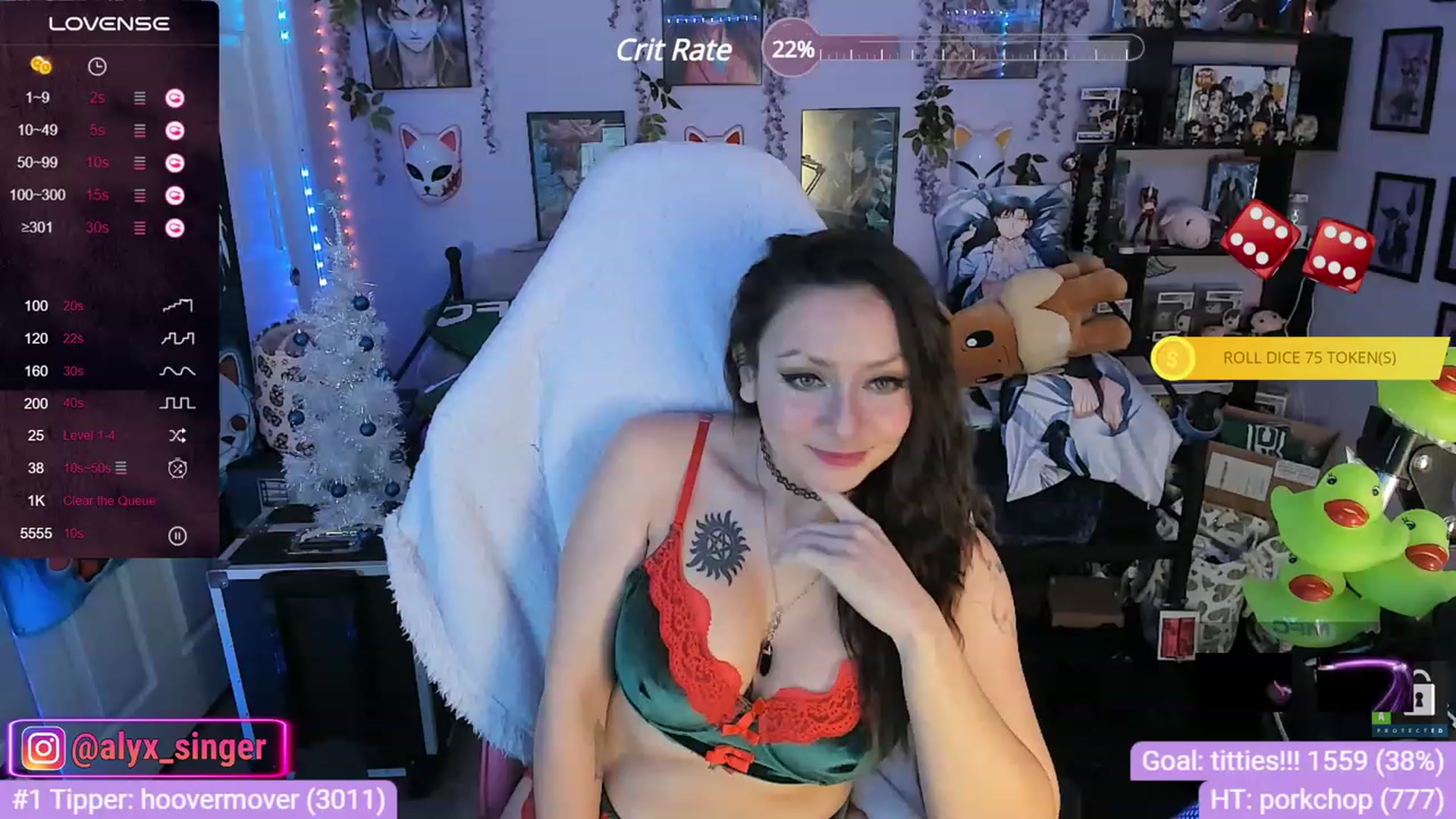 Gallery image thumbnail from Alyx_Singer's myfreecams stream on, 12/04/2023, 22:53 image 2 of 20