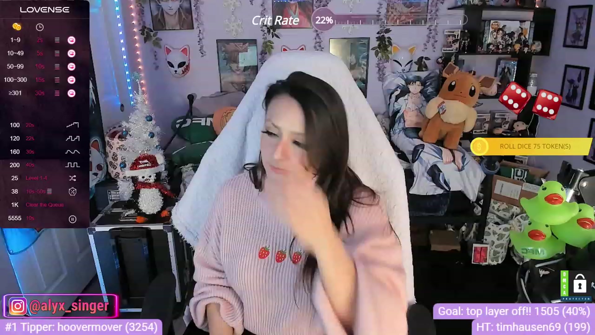 Gallery image thumbnail from Alyx_Singer's myfreecams stream on, 12/05/2023, 20:46 image 16 of 20