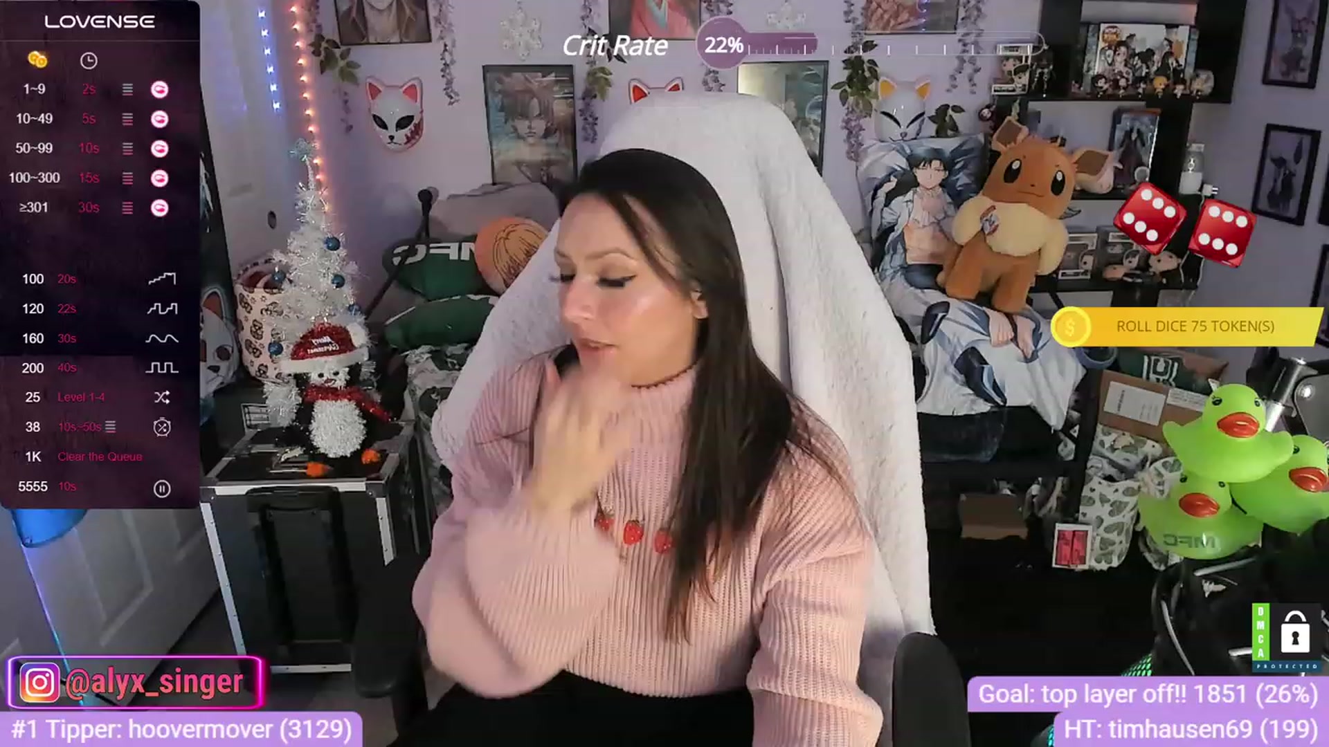 Gallery image thumbnail from Alyx_Singer's myfreecams stream on, 12/05/2023, 20:46 image 8 of 20