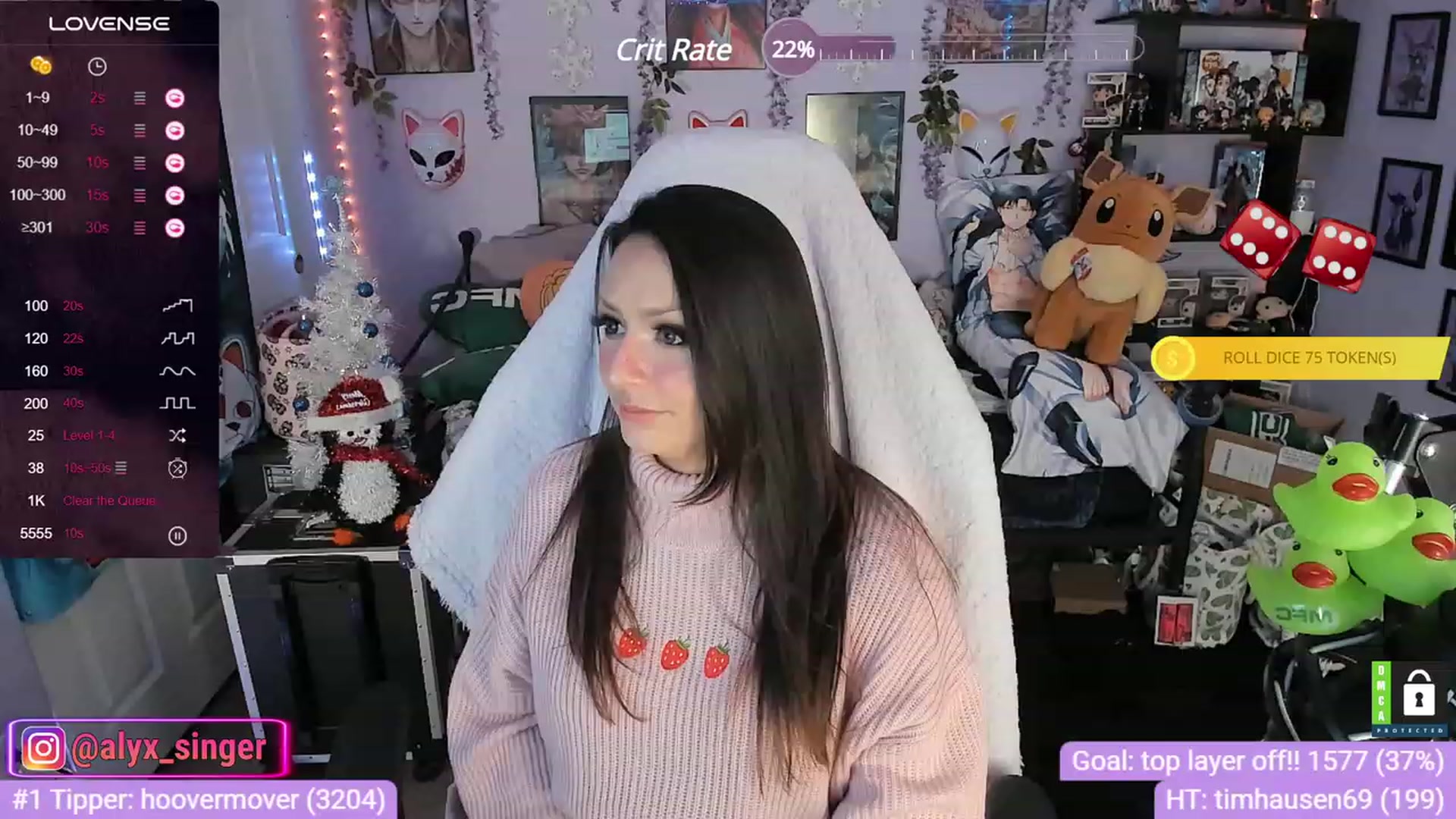 Gallery image thumbnail from Alyx_Singer's myfreecams stream on, 12/05/2023, 20:46 image 11 of 20