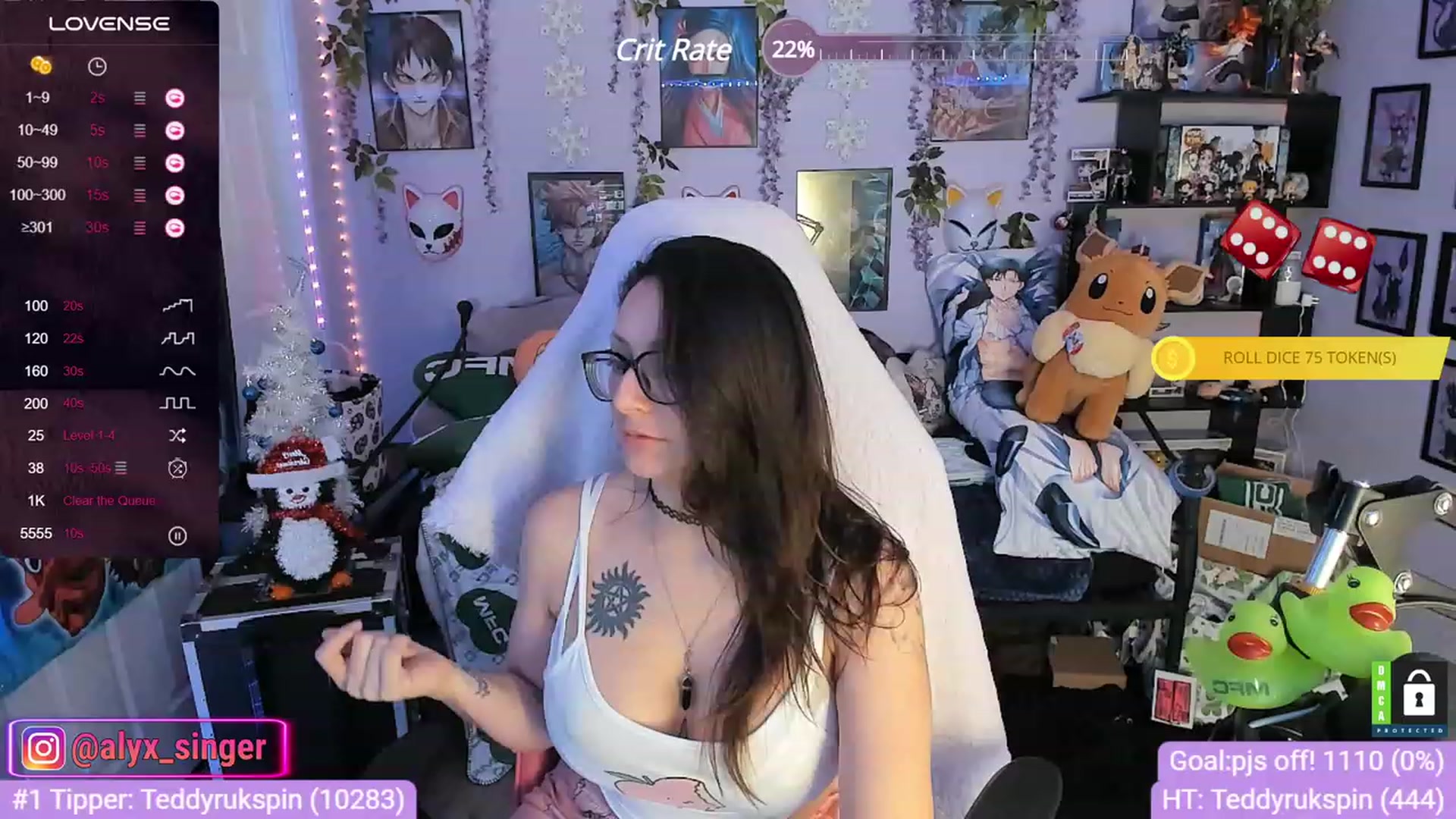 Gallery image thumbnail from Alyx_Singer's myfreecams stream on, 12/07/2023, 05:51 image 15 of 20