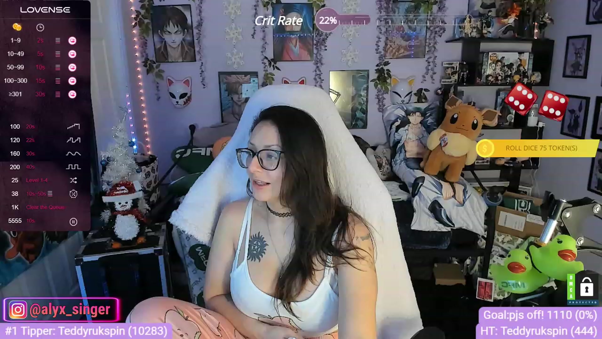 Gallery image thumbnail from Alyx_Singer's myfreecams stream on, 12/07/2023, 05:51 image 1 of 20