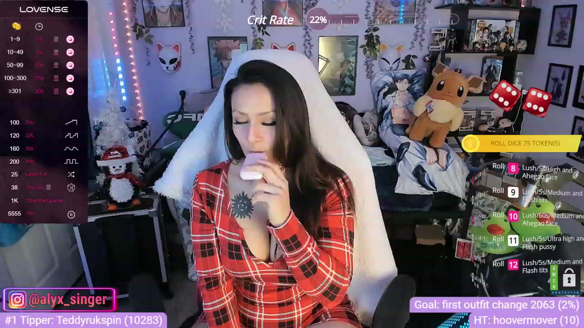Gallery image thumbnail from Alyx_Singer's myfreecams stream on, 12/07/2023, 21:52 image 1 of 20