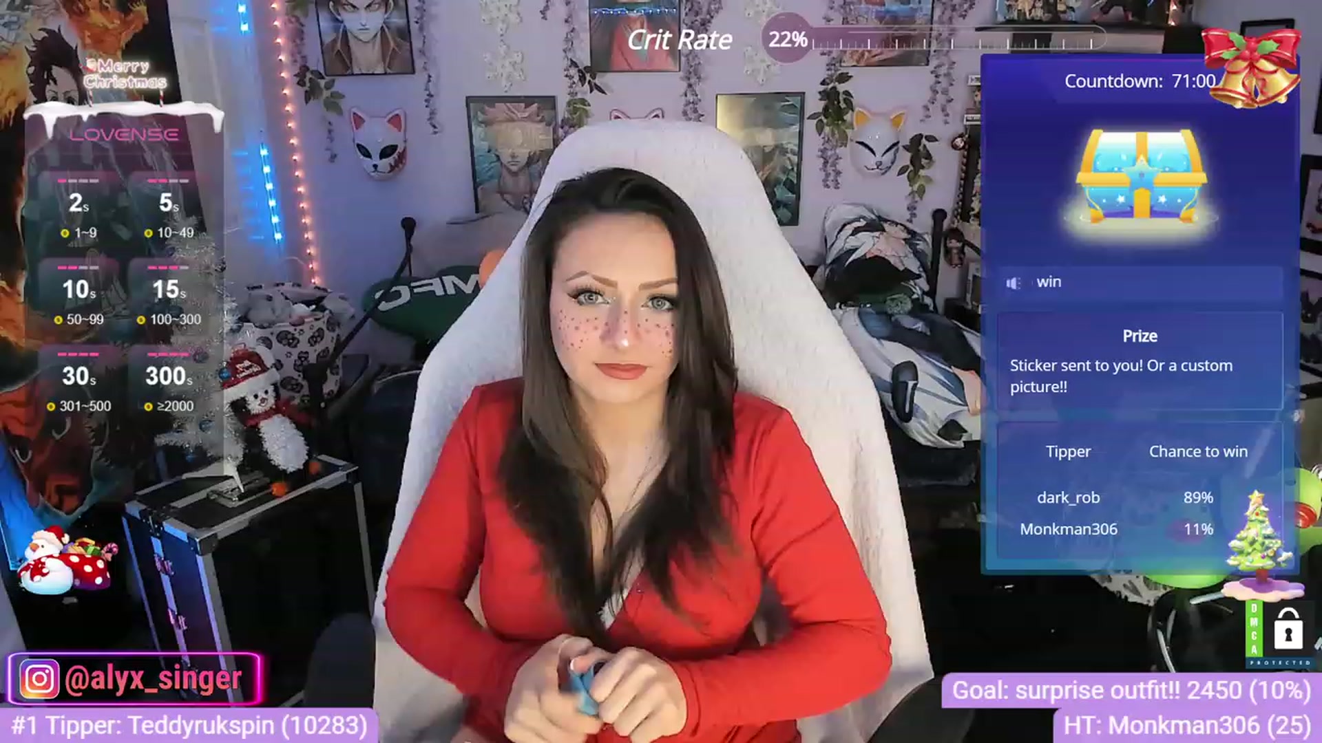 Gallery image thumbnail from Alyx_Singer's myfreecams stream on, 12/15/2023, 19:58 image 7 of 20