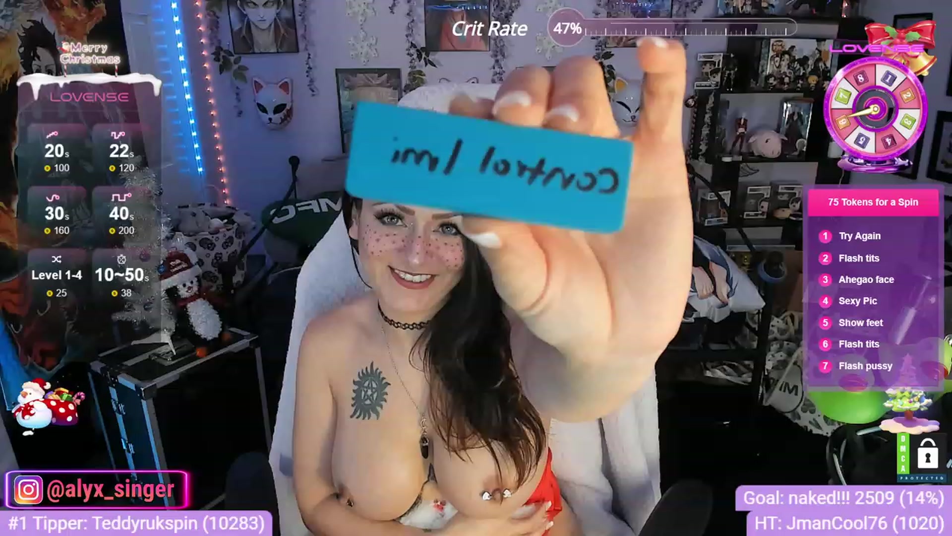 Gallery image thumbnail from Alyx_Singer's myfreecams stream on, 12/15/2023, 21:26 image 14 of 20