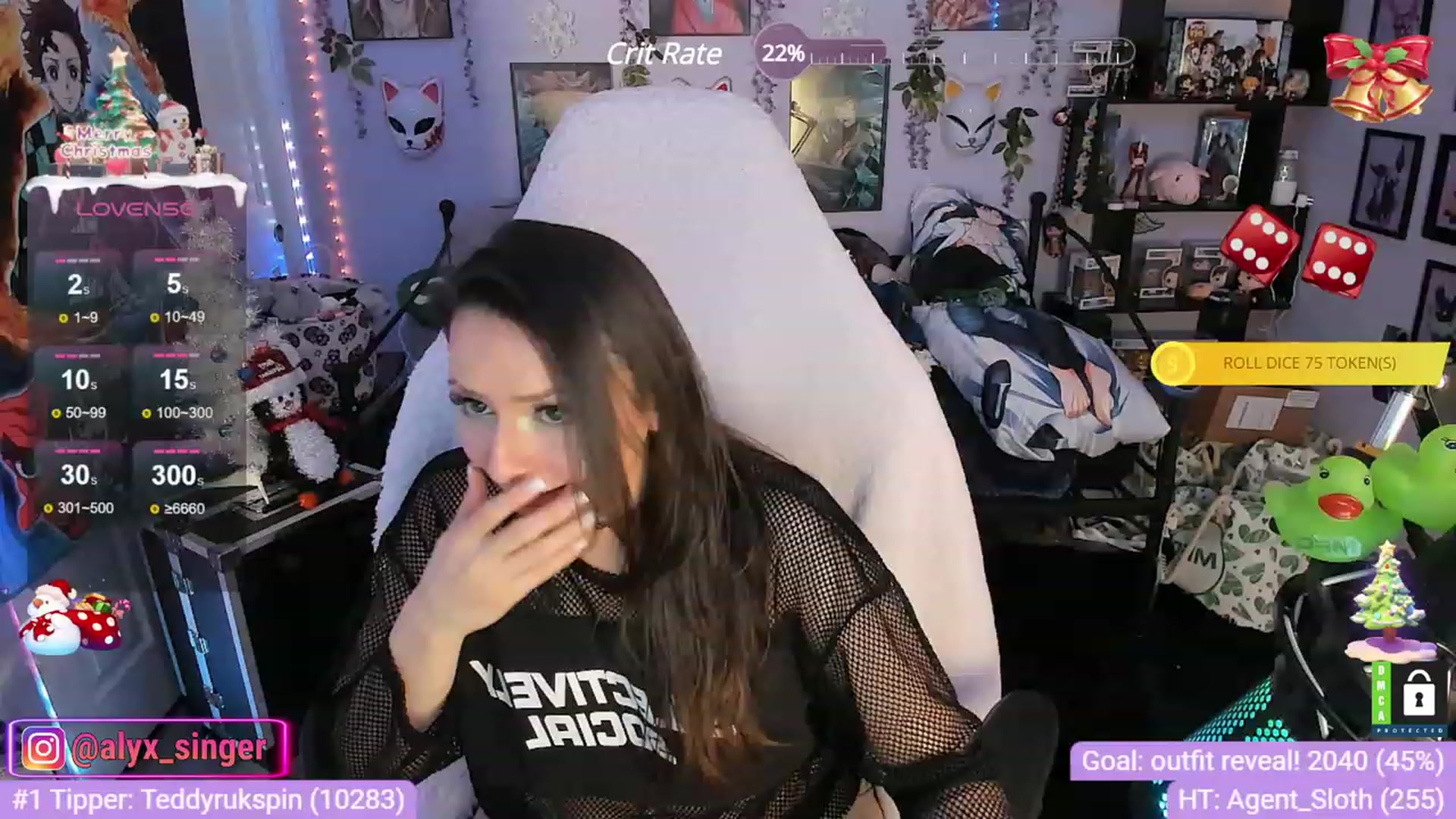 Gallery image thumbnail from Alyx_Singer's myfreecams stream on, 12/21/2023, 21:44 image 8 of 20
