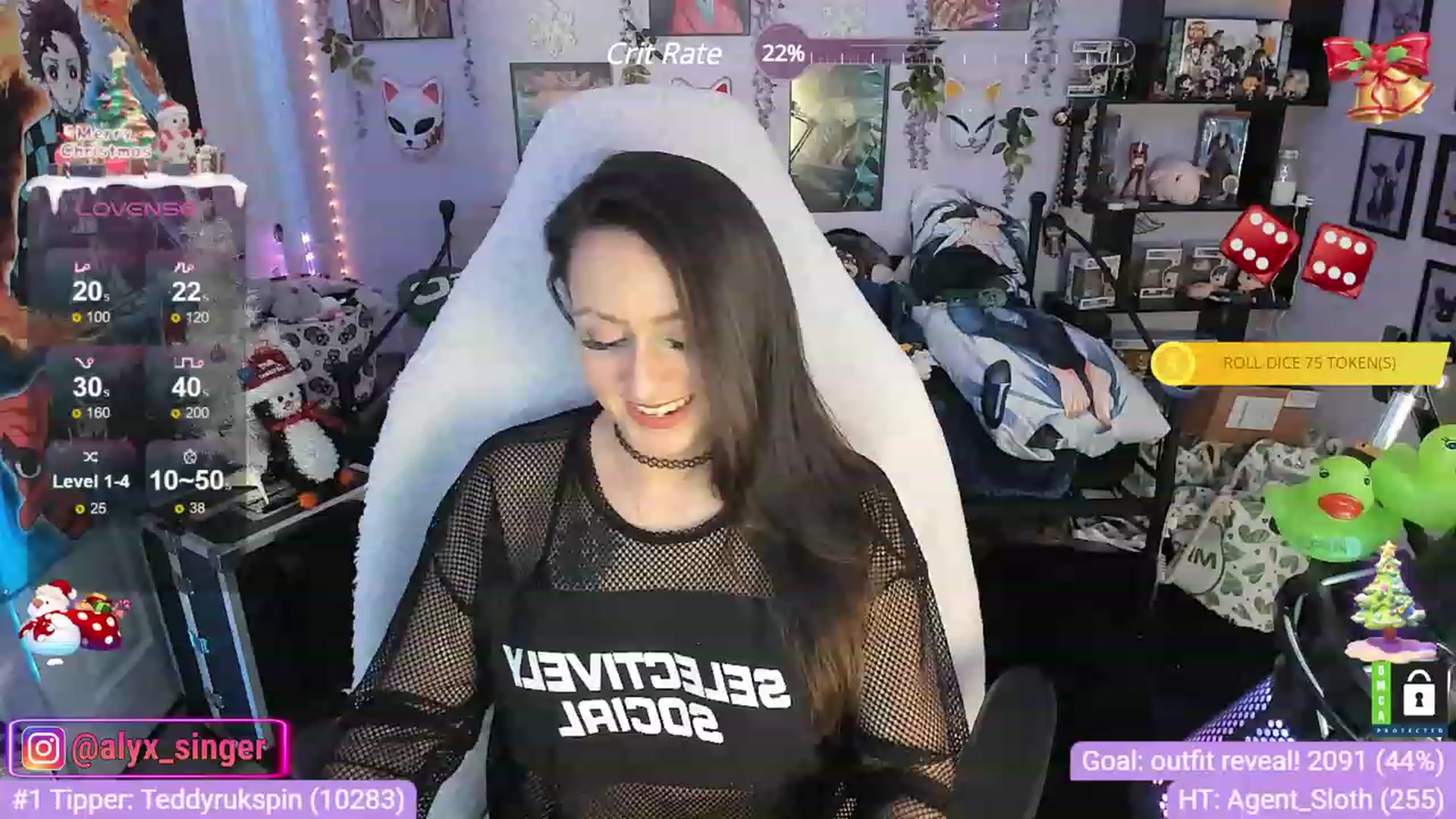 Gallery image thumbnail from Alyx_Singer's myfreecams stream on, 12/21/2023, 21:44 image 6 of 20