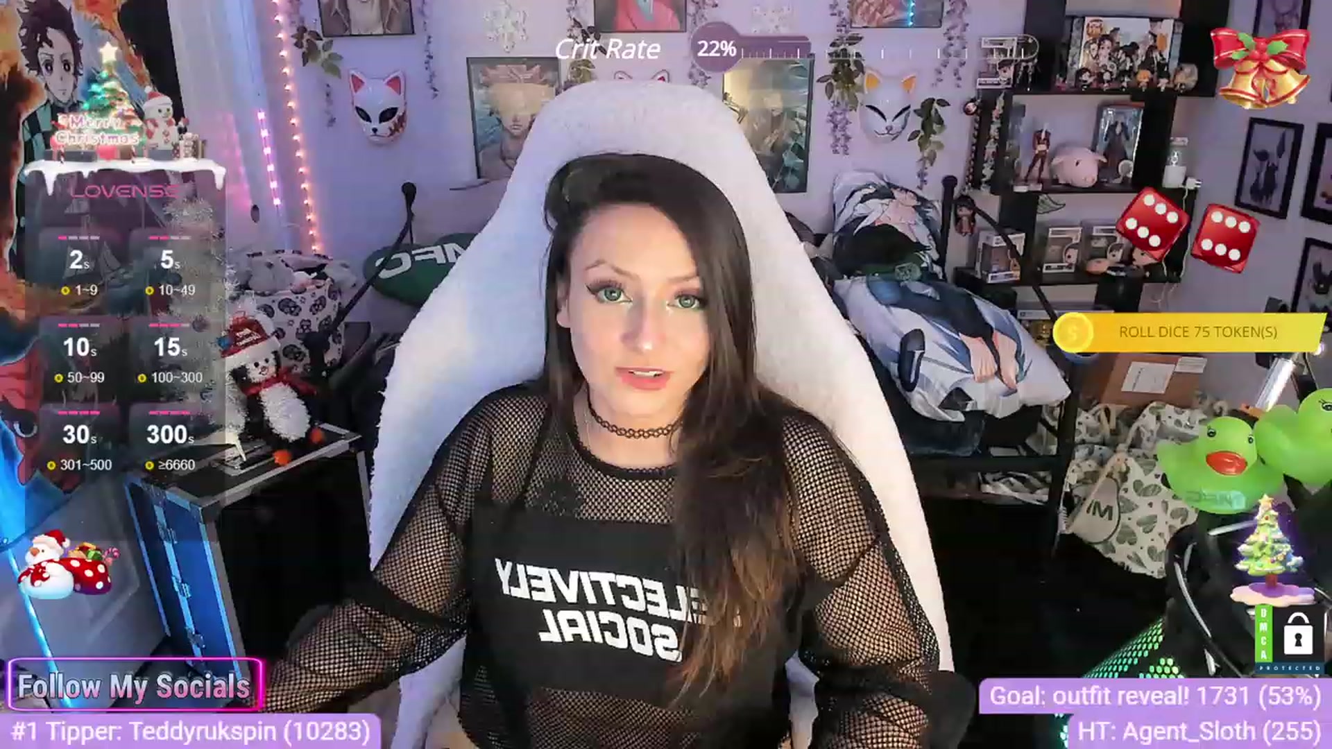 Gallery image thumbnail from Alyx_Singer's myfreecams stream on, 12/21/2023, 21:44 image 19 of 20