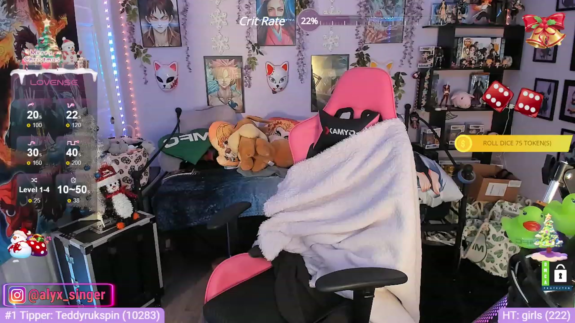 Gallery image thumbnail from Alyx_Singer's myfreecams stream on, 12/22/2023, 19:36 image 8 of 20