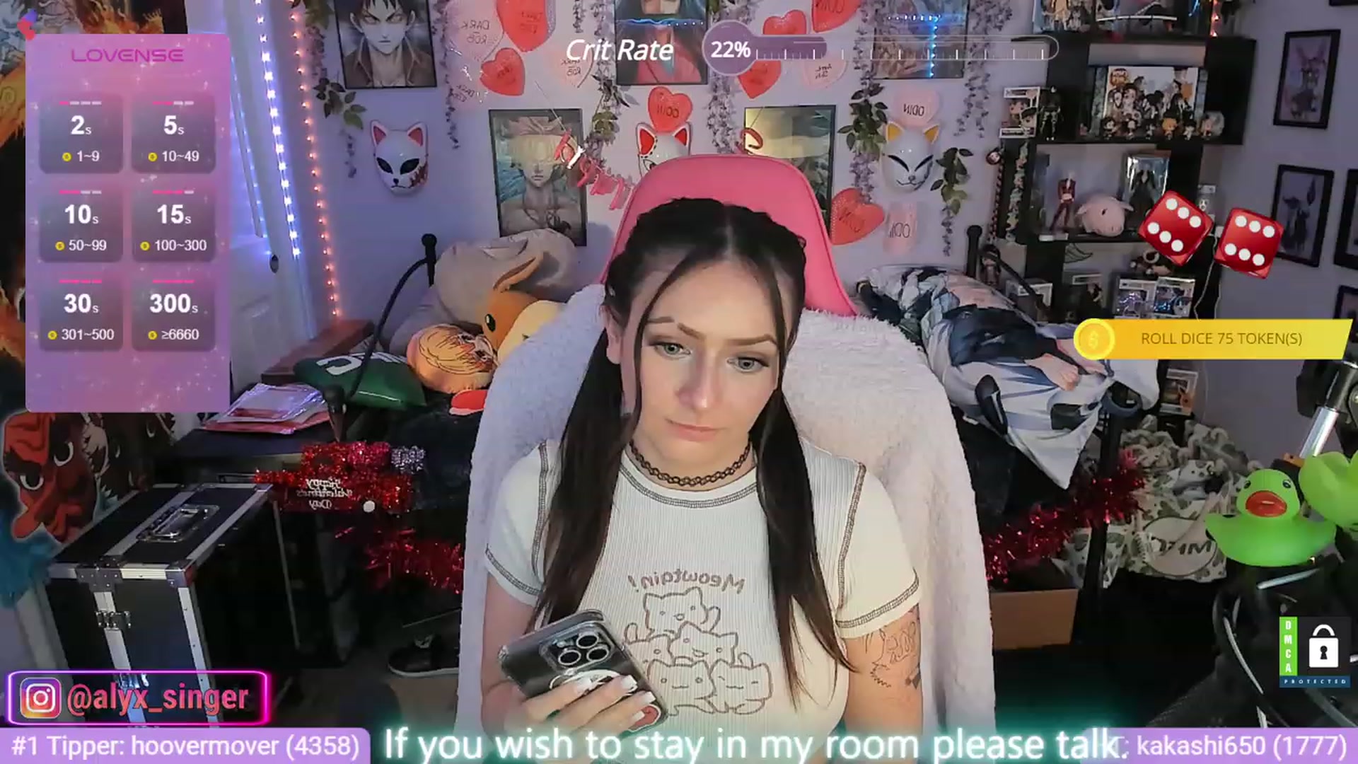 Gallery image thumbnail from Alyx_Singer's myfreecams stream on, 01/06/2024, 24:32 image 4 of 20