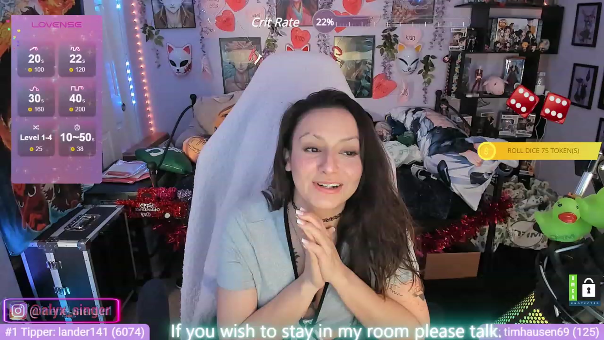 Gallery image thumbnail from Alyx_Singer's myfreecams stream on, 01/09/2024, 19:43 image 4 of 20