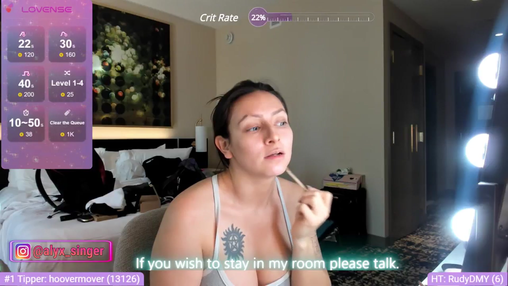 Gallery image thumbnail from Alyx_Singer's myfreecams stream on, 01/27/2024, 21:26 image 16 of 20