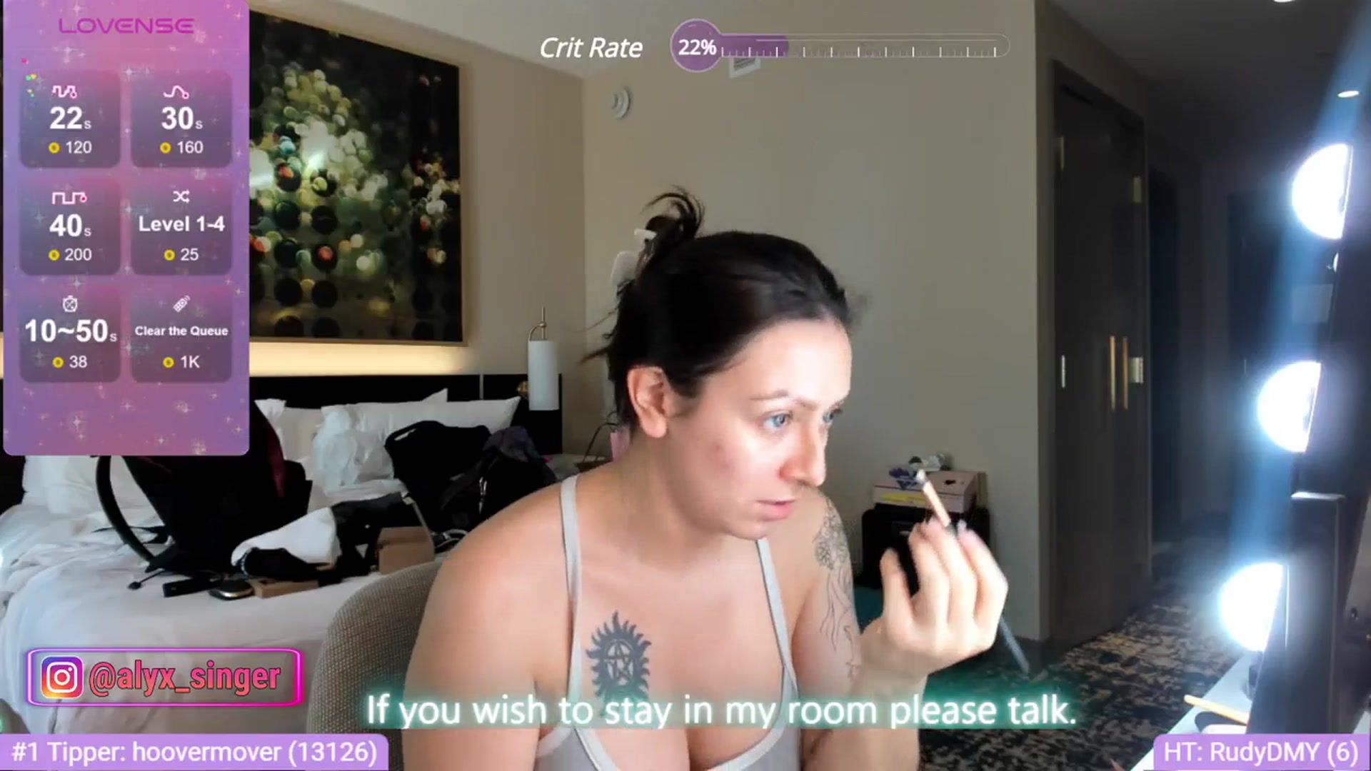 Gallery image thumbnail from Alyx_Singer's myfreecams stream on, 01/27/2024, 21:26 image 15 of 20