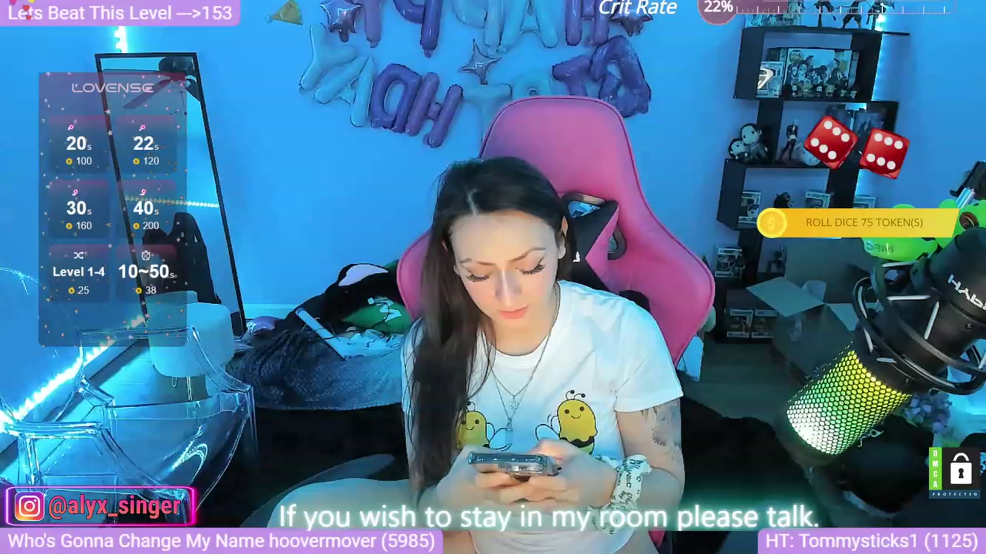 Gallery image thumbnail from Alyx_Singer's myfreecams stream on, 03/05/2024, 06:02 image 17 of 20