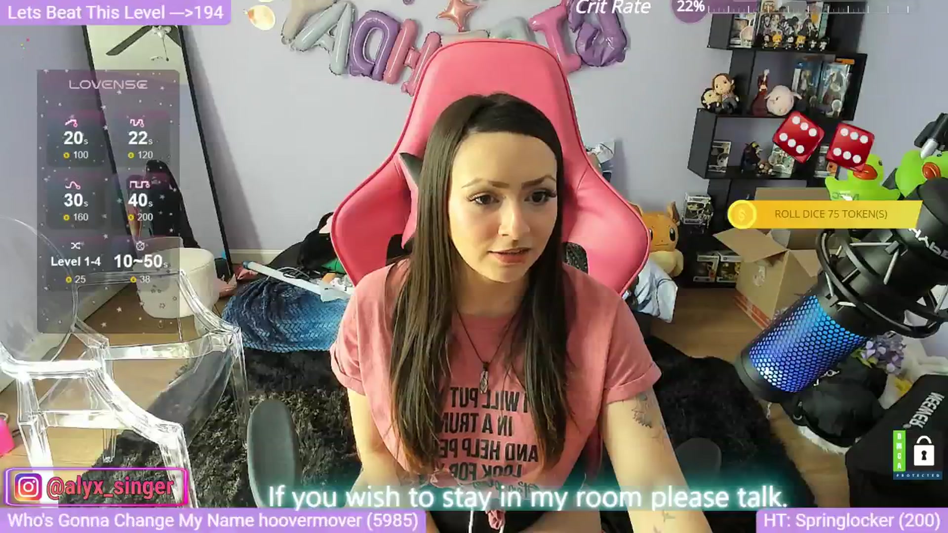 Gallery image thumbnail from Alyx_Singer's myfreecams stream on, 03/07/2024, 20:31 image 14 of 20