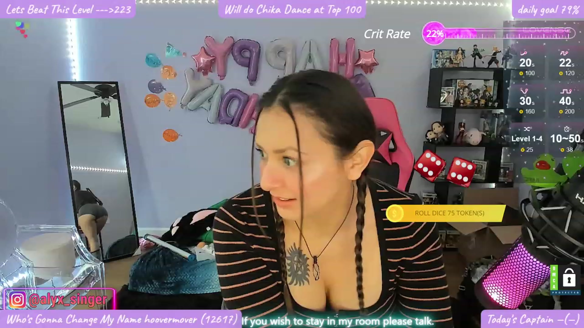 Gallery image thumbnail from Alyx_Singer's myfreecams stream on, 03/15/2024, 17:28 image 3 of 20