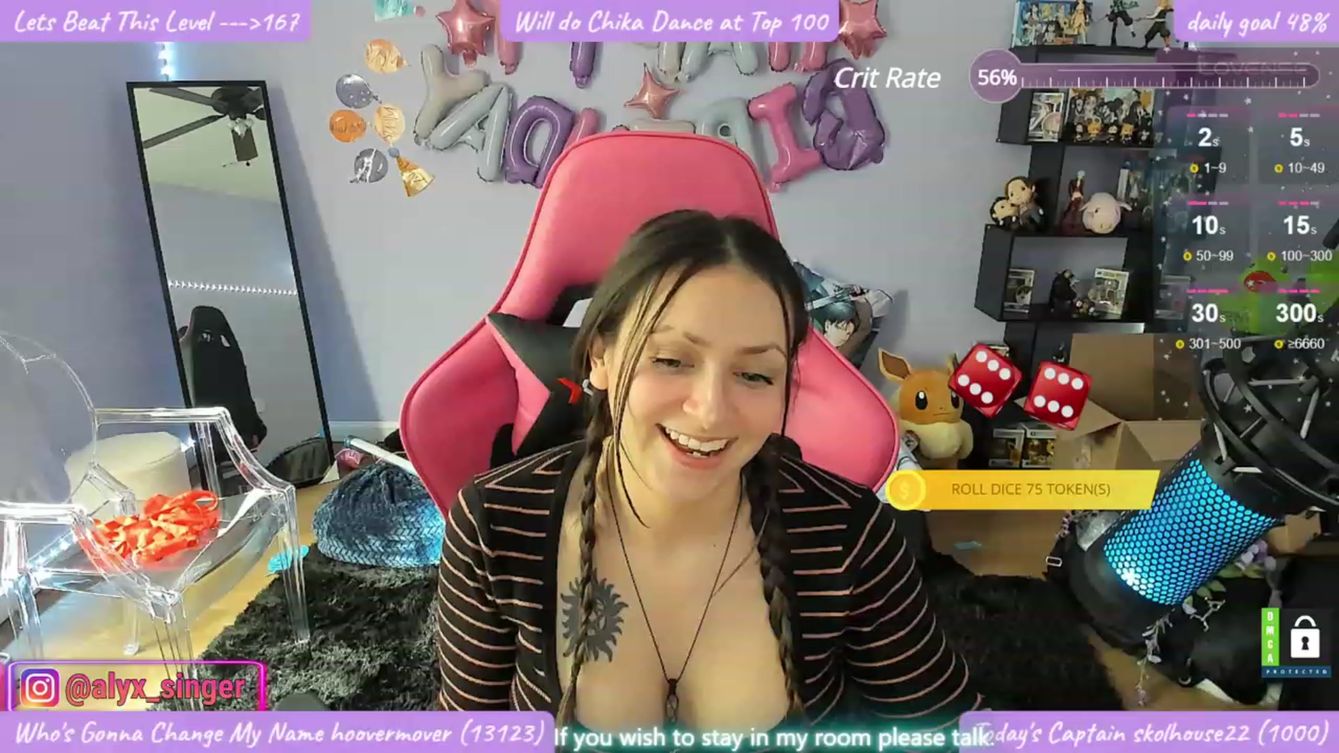 Gallery image thumbnail from Alyx_Singer's myfreecams stream on, 03/15/2024, 21:40 image 8 of 20