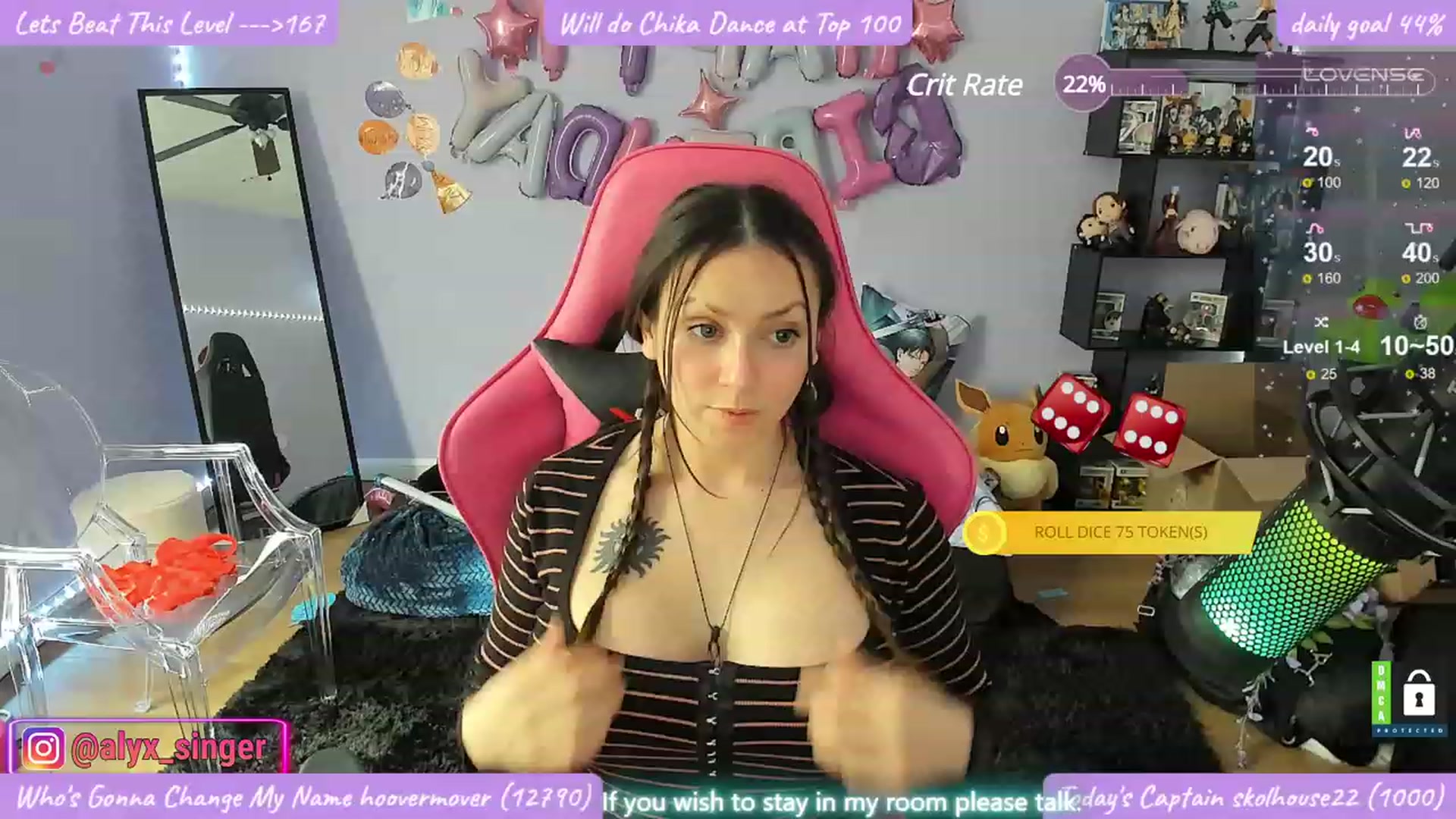 Gallery image thumbnail from Alyx_Singer's myfreecams stream on, 03/15/2024, 21:40 image 5 of 20