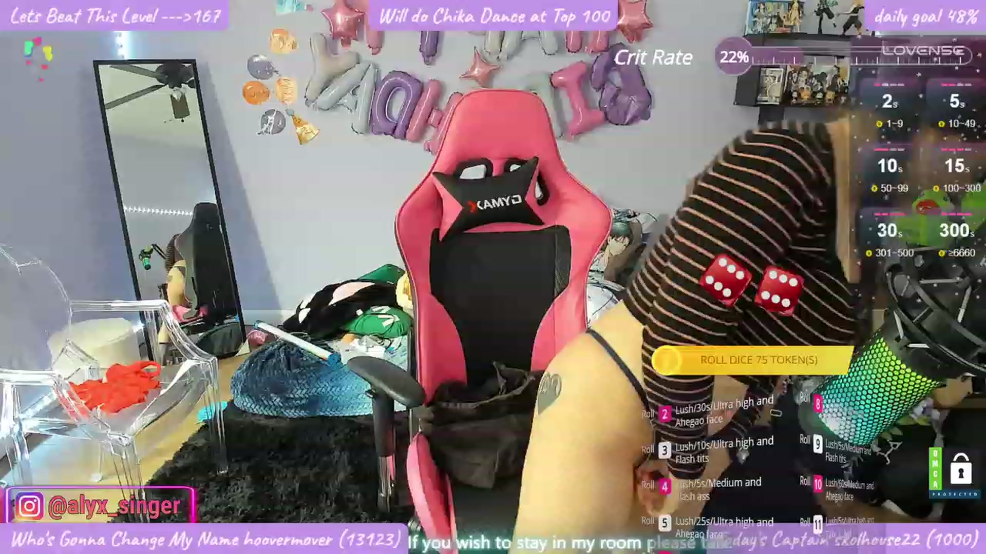 Gallery image thumbnail from Alyx_Singer's myfreecams stream on, 03/15/2024, 21:40 image 12 of 20