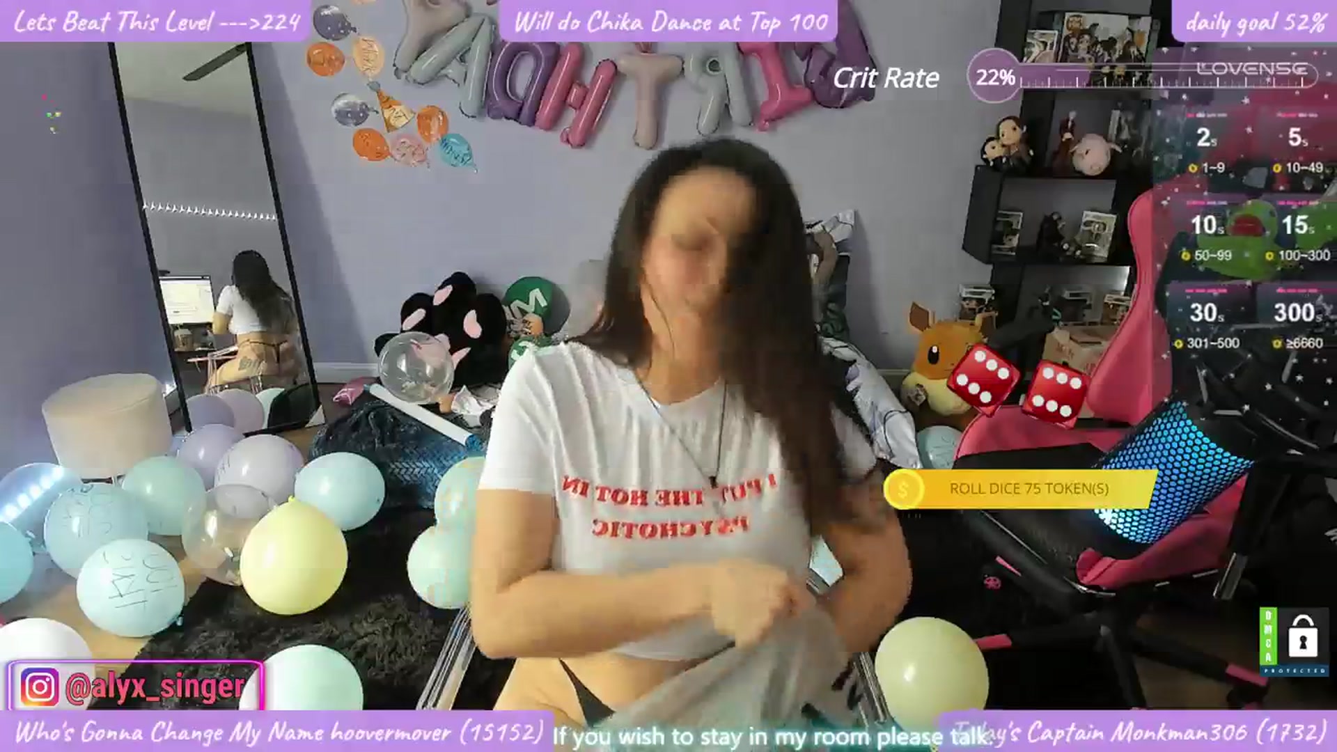 Gallery image thumbnail from Alyx_Singer's myfreecams stream on, 03/18/2024, 21:08 image 18 of 20