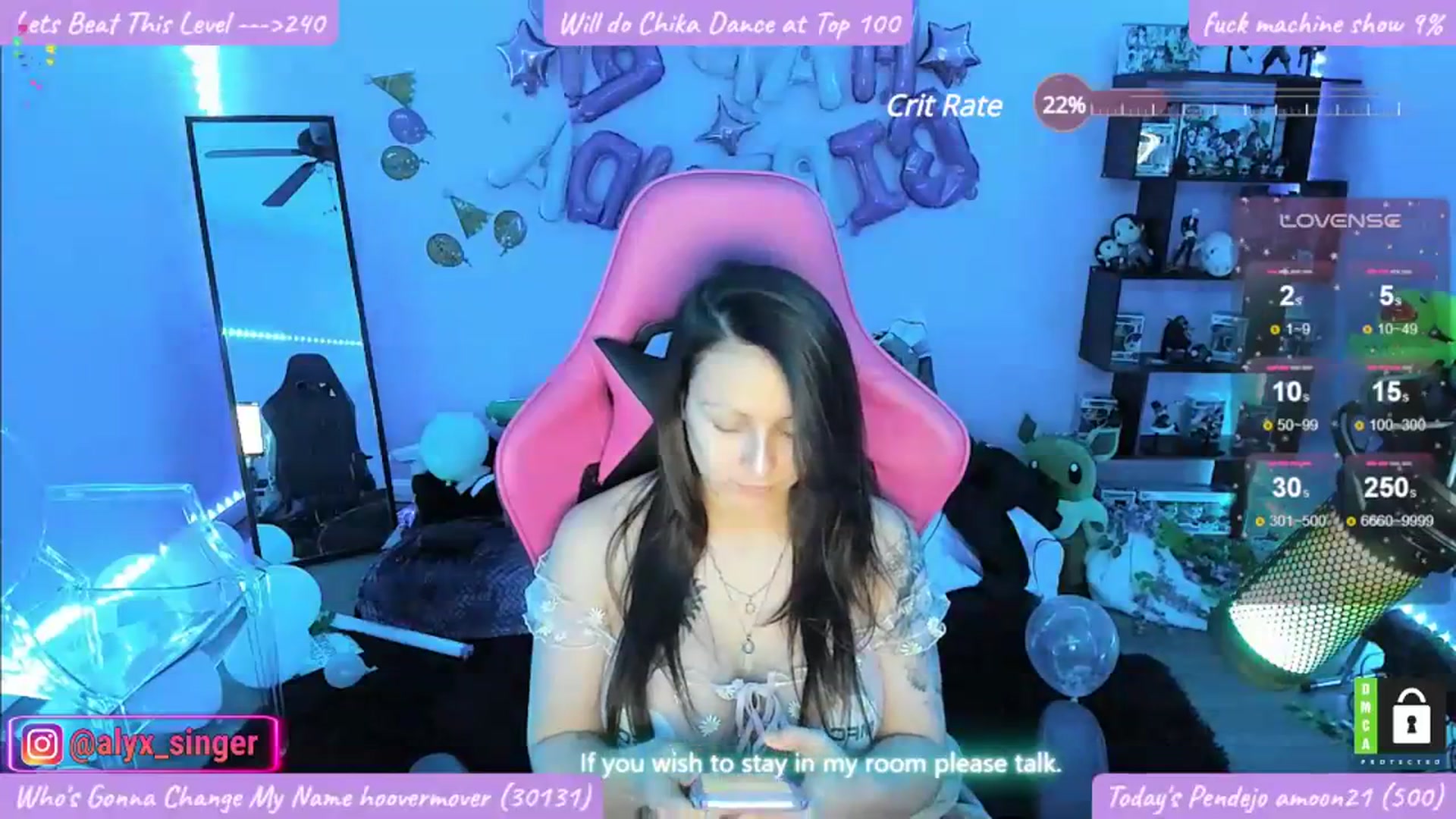 Gallery image thumbnail from Alyx_Singer's myfreecams stream on, 04/01/2024, 07:15 image 16 of 20
