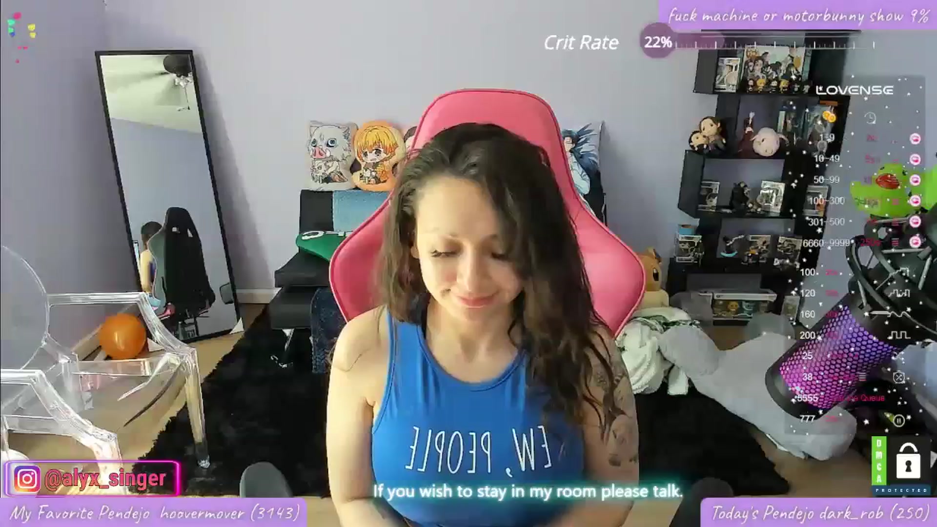 Gallery image thumbnail from Alyx_Singer's myfreecams stream on, 04/12/2024, 19:18 image 20 of 20