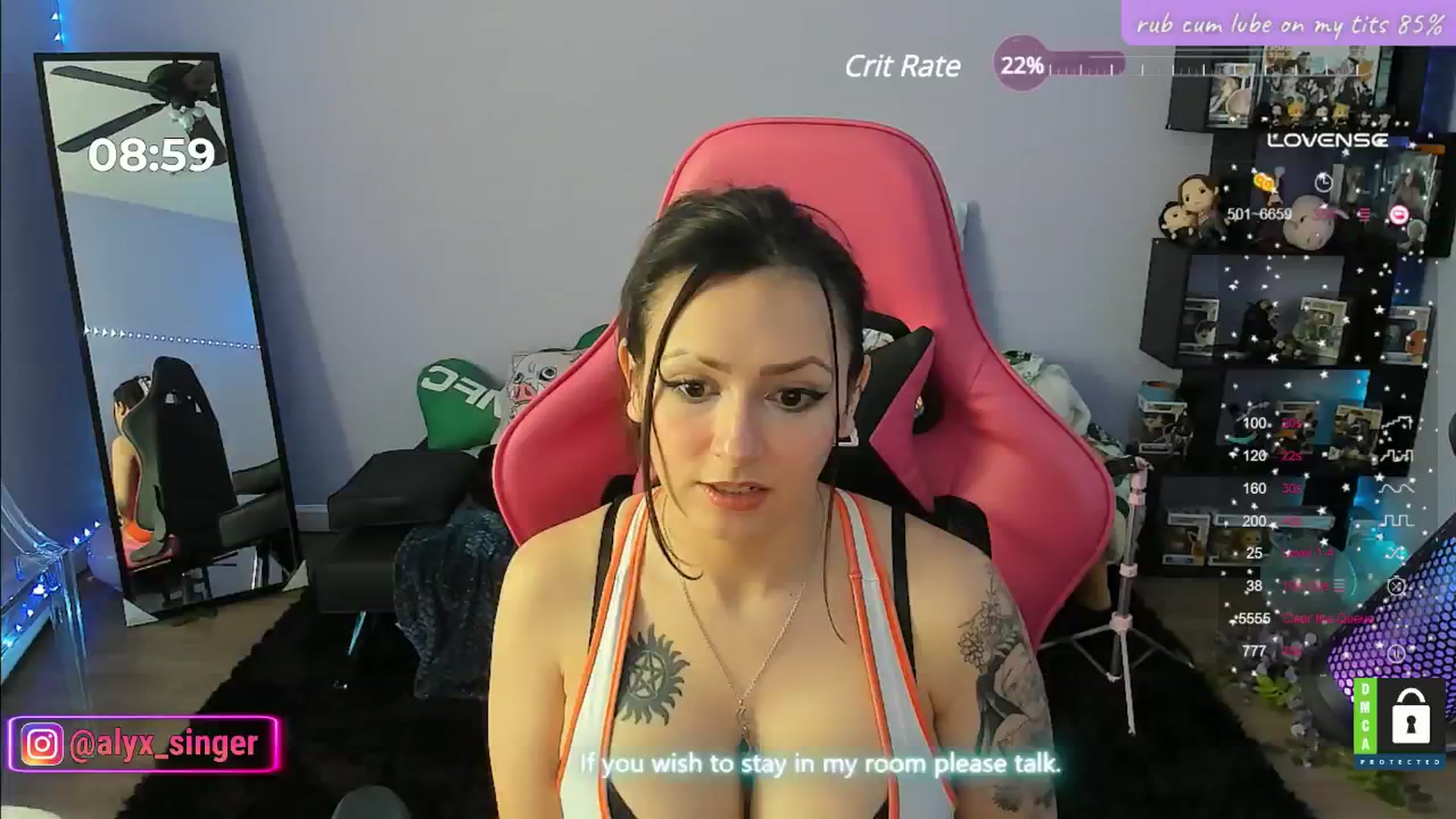 Gallery image thumbnail from Alyx_Singer's myfreecams stream on, 04/24/2024, 19:13 image 3 of 20