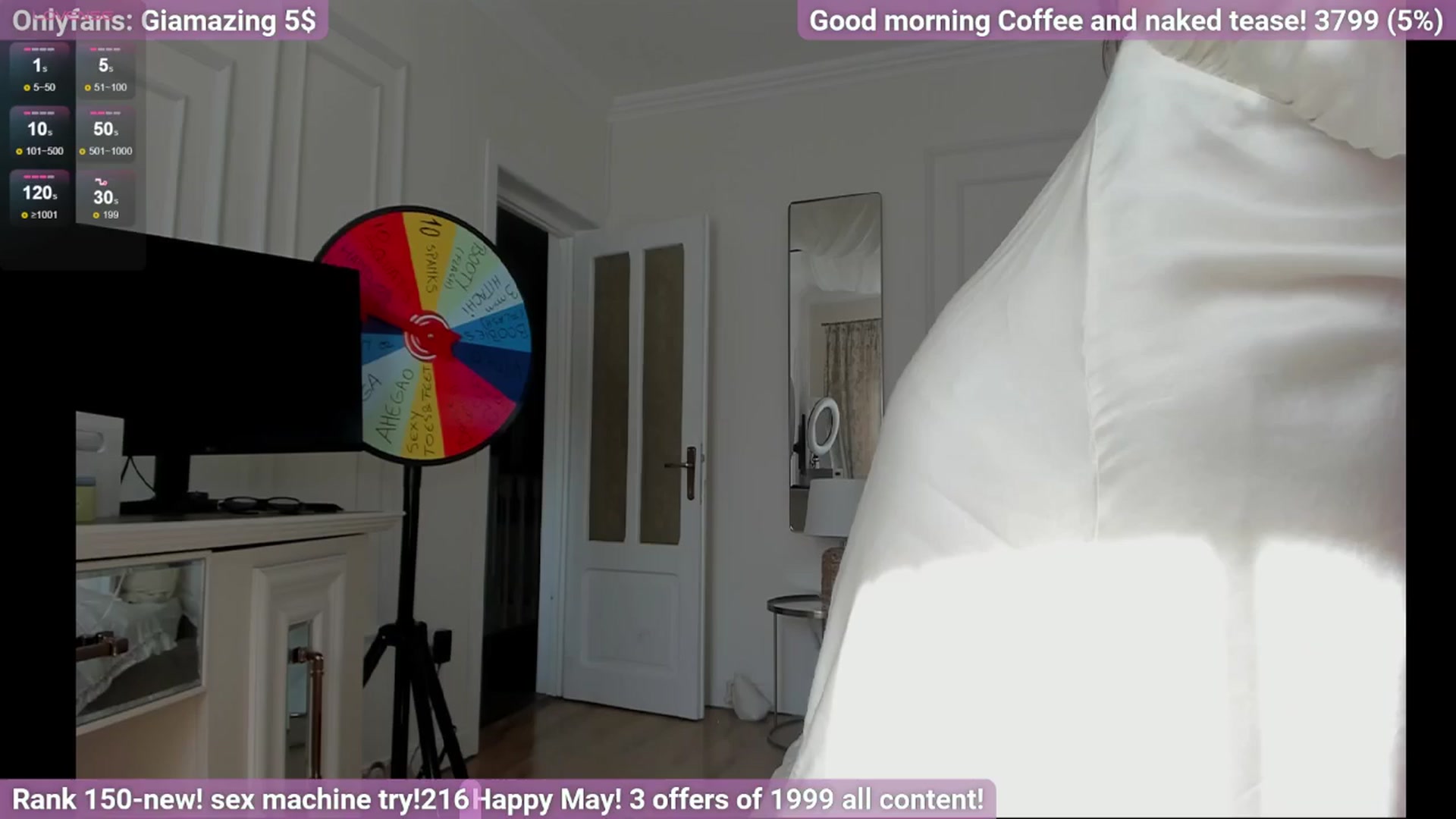 Gallery image thumbnail from AmazingG's myfreecams stream on, 05/25/2024, 14:46 image 7 of 20