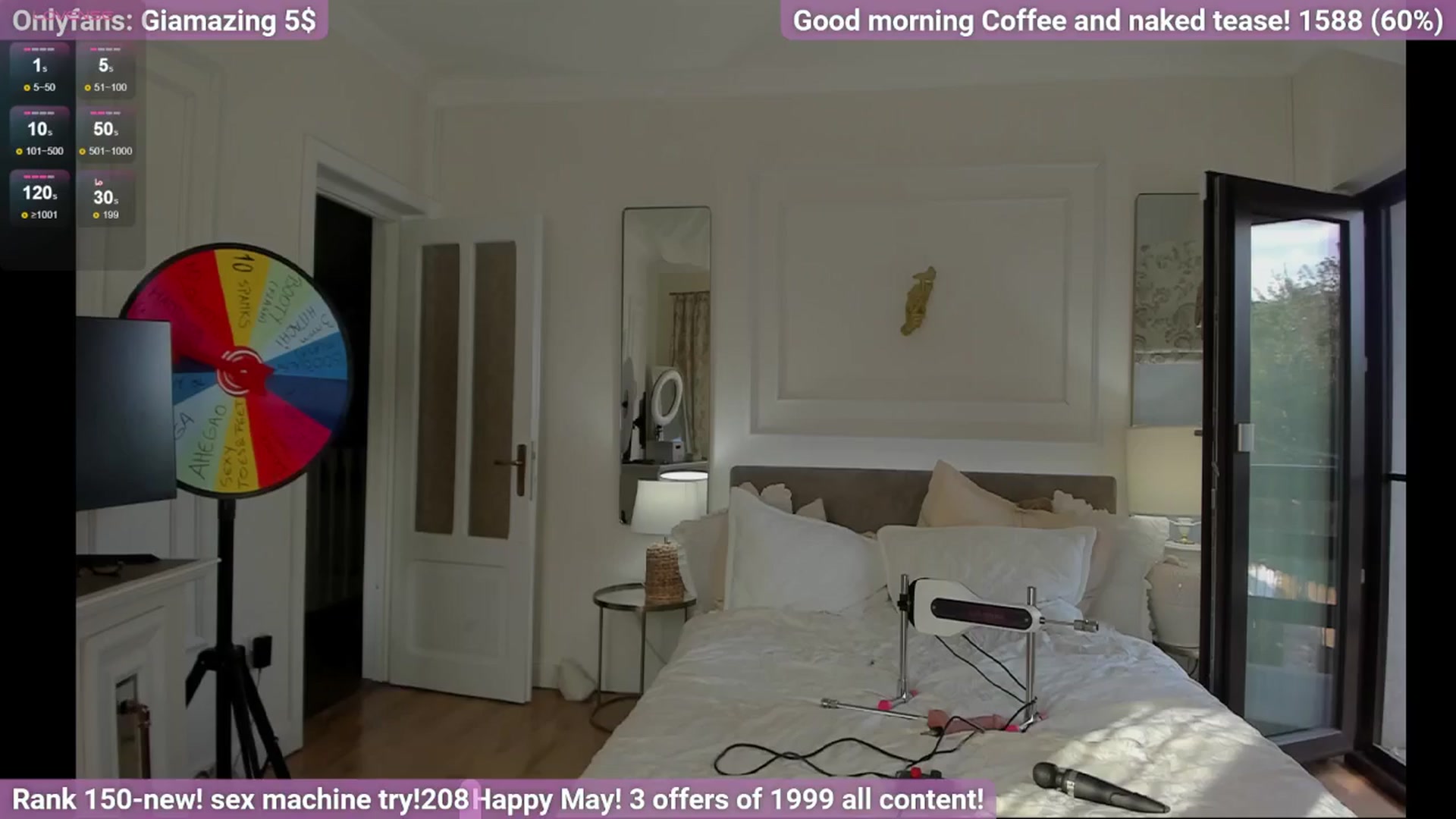Gallery image thumbnail from AmazingG's myfreecams stream on, 05/25/2024, 15:51 image 13 of 20