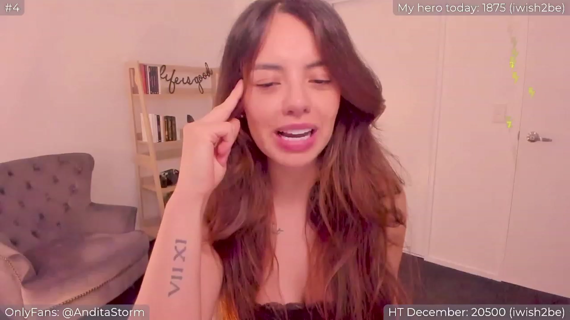 Gallery image thumbnail from AnditaStorm's myfreecams stream on, 01/01/2024, 04:38 image 1 of 20
