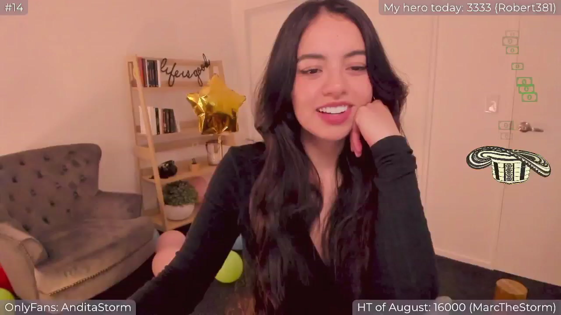 Gallery image thumbnail from AnditaStorm's myfreecams stream on, 08/27/2024, 05:09 image 20 of 20