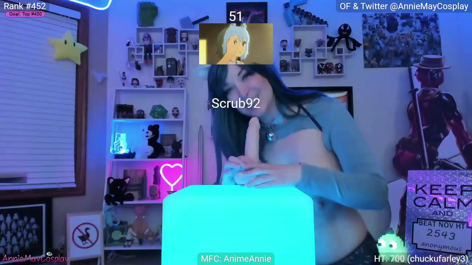 Gallery image thumbnail from AnimeAnnie's myfreecams stream on, 11/20/2022, 03:37 image 17 of 20