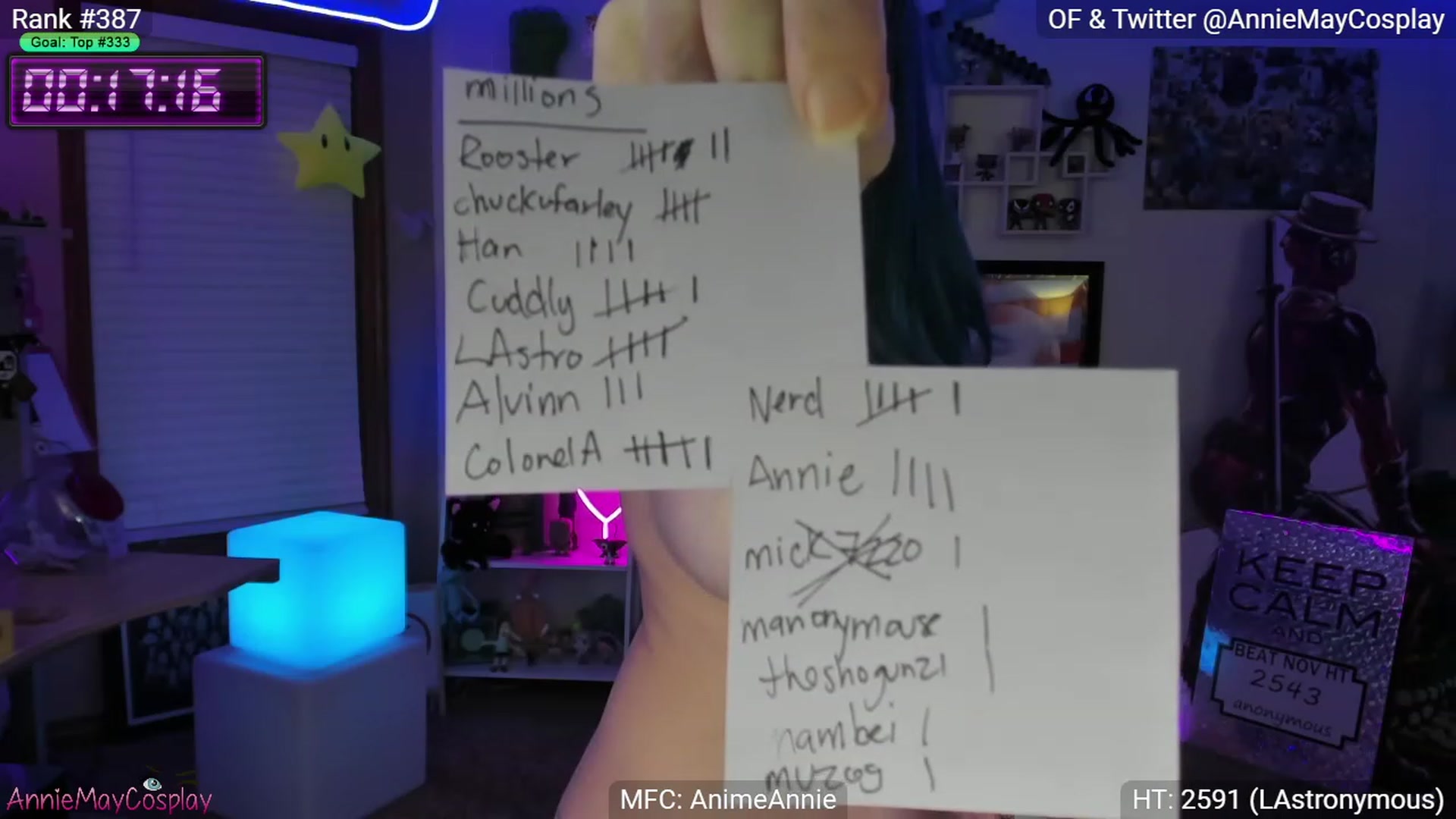 Gallery image thumbnail from AnimeAnnie's myfreecams stream on, 11/20/2022, 05:47 image 18 of 20