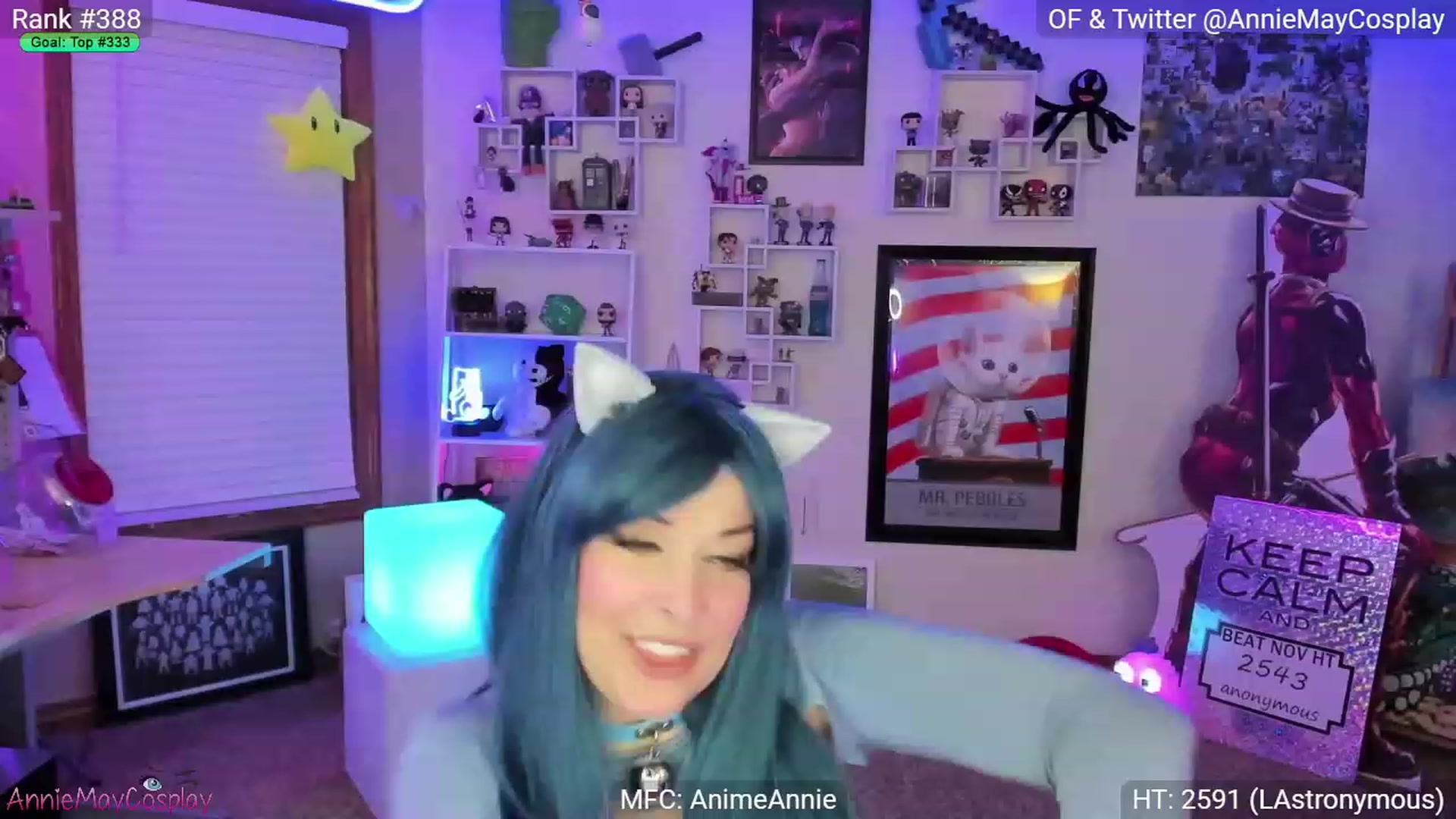 Gallery image thumbnail from AnimeAnnie's myfreecams stream on, 11/20/2022, 05:47 image 13 of 20