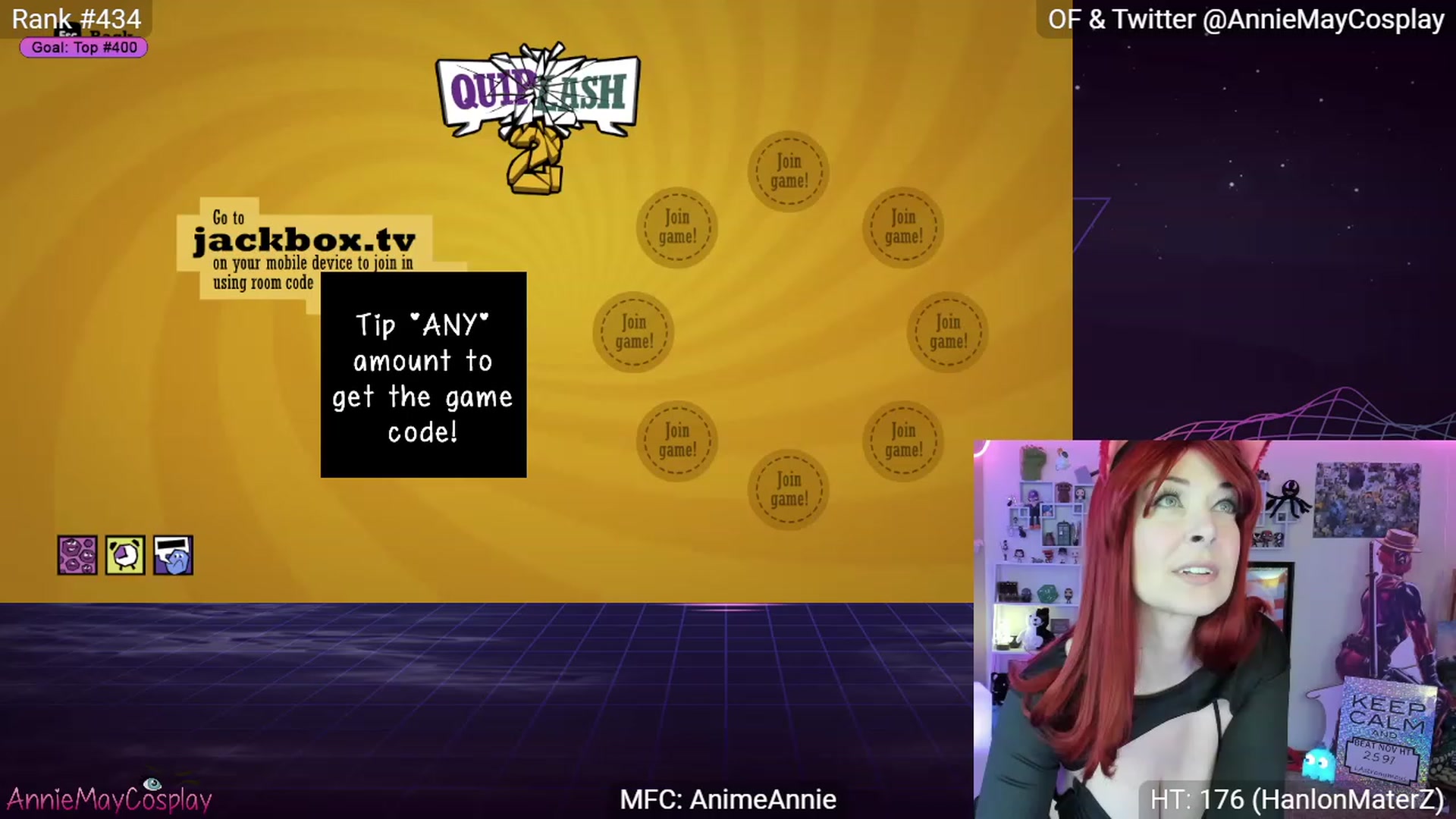 Gallery image thumbnail from AnimeAnnie's myfreecams stream on, 11/27/2022, 04:36 image 2 of 20