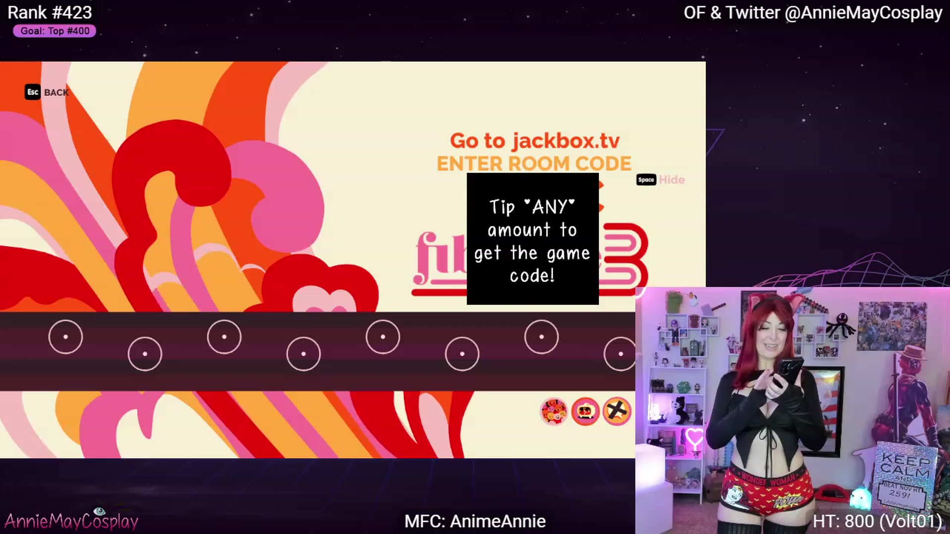 Gallery image thumbnail from AnimeAnnie's myfreecams stream on, 11/27/2022, 04:36 image 11 of 20