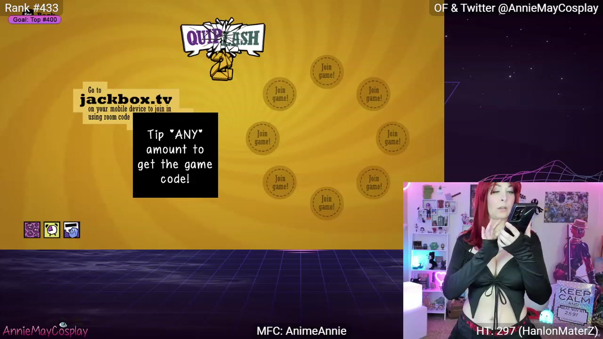Gallery image thumbnail from AnimeAnnie's myfreecams stream on, 11/27/2022, 04:36 image 6 of 20
