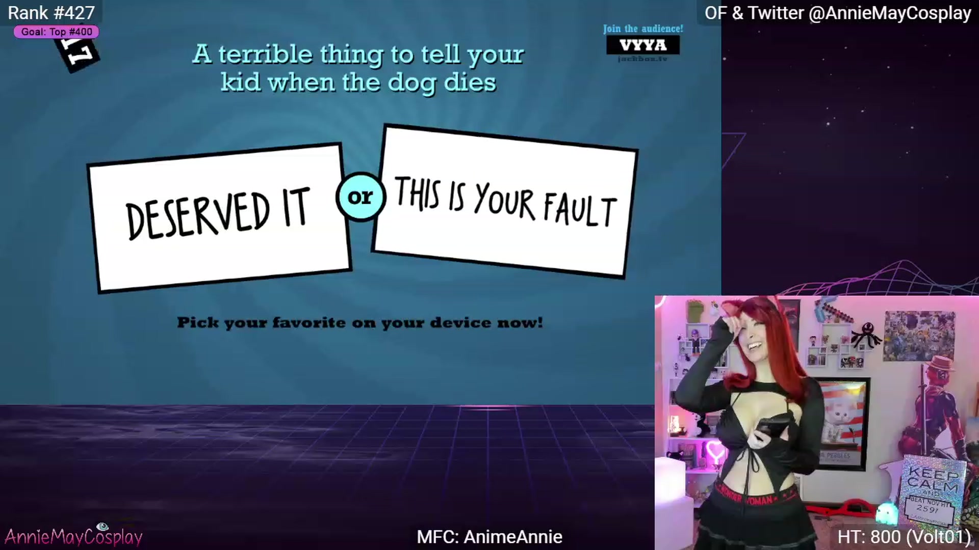 Gallery image thumbnail from AnimeAnnie's myfreecams stream on, 11/27/2022, 04:36 image 8 of 20