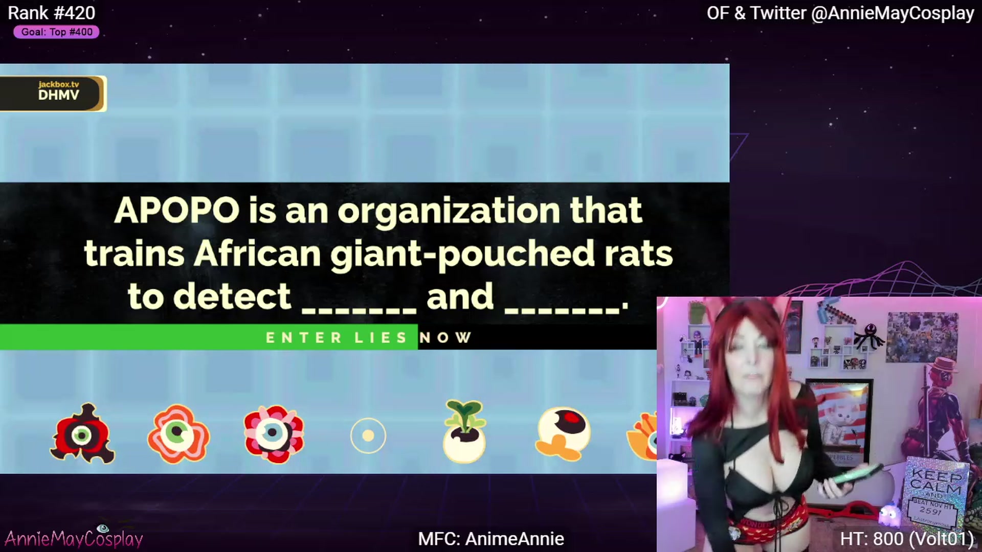 Gallery image thumbnail from AnimeAnnie's myfreecams stream on, 11/27/2022, 04:36 image 20 of 20