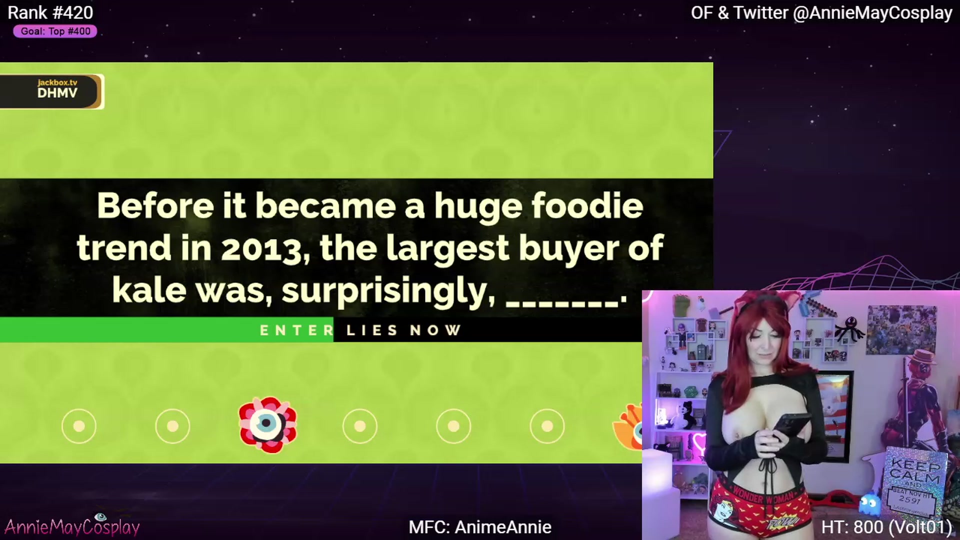 Gallery image thumbnail from AnimeAnnie's myfreecams stream on, 11/27/2022, 04:36 image 19 of 20