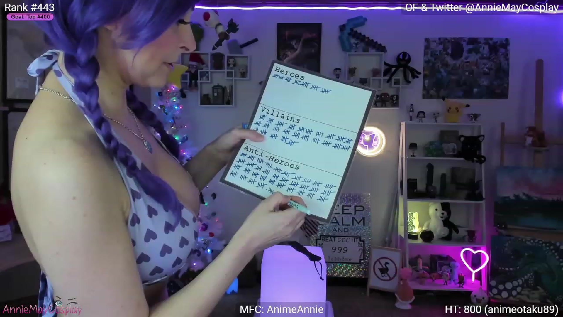 Gallery image thumbnail from AnimeAnnie's myfreecams stream on, 12/02/2022, 05:36 image 6 of 20