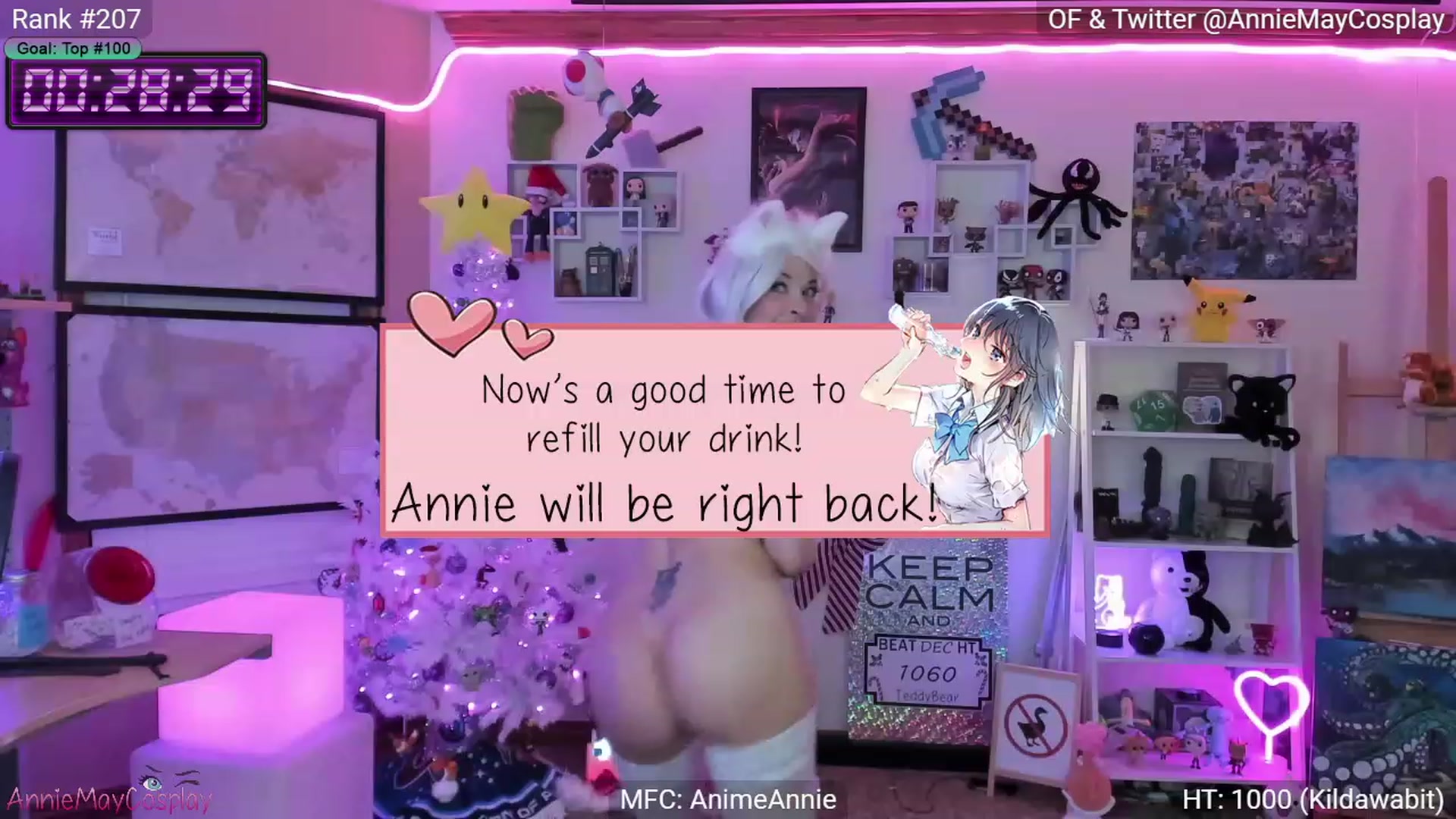 Gallery image thumbnail from AnimeAnnie's myfreecams stream on, 12/04/2022, 05:50 image 18 of 20