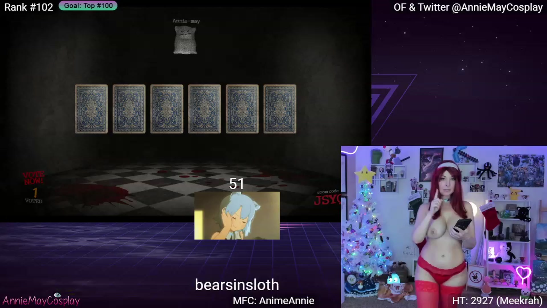 Gallery image thumbnail from AnimeAnnie's myfreecams stream on, 12/08/2022, 05:12 image 12 of 20