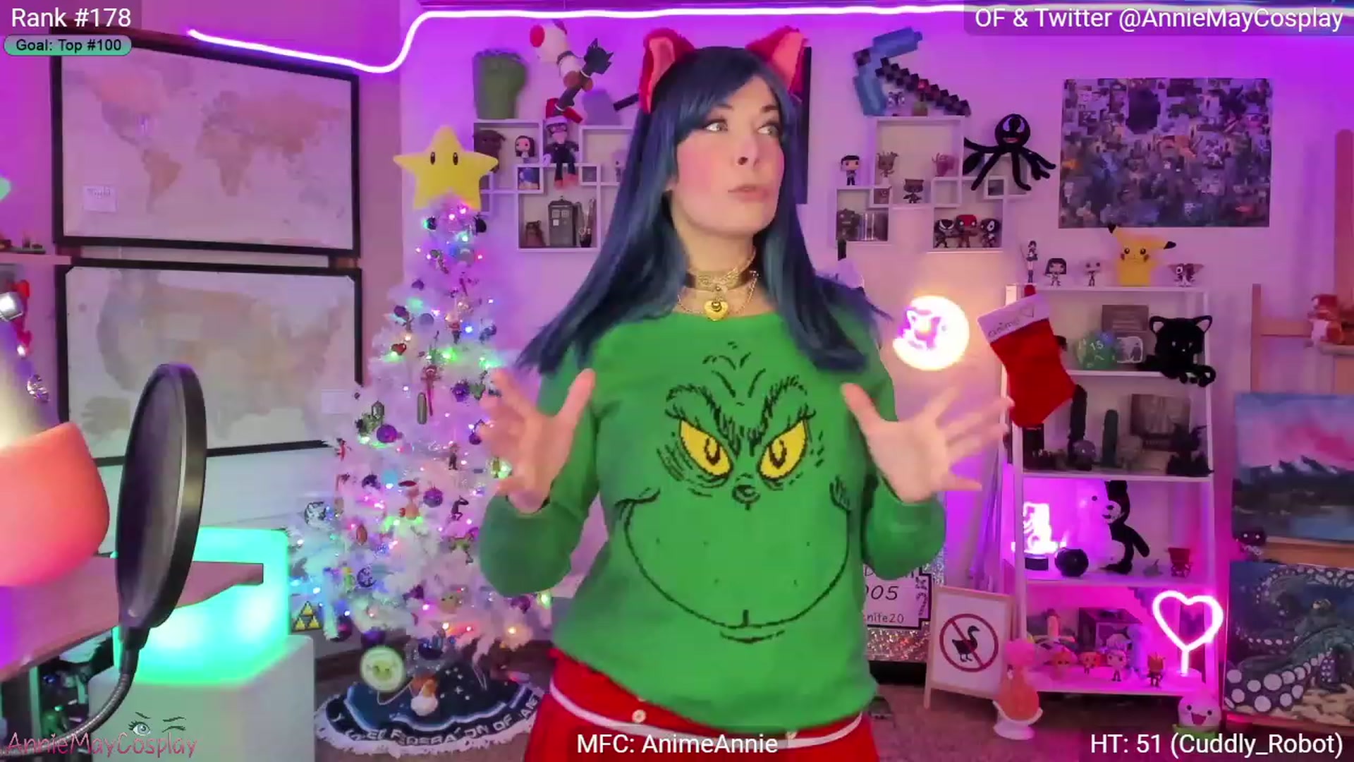 Gallery image thumbnail from AnimeAnnie's myfreecams stream on, 12/11/2022, 02:49 image 13 of 20
