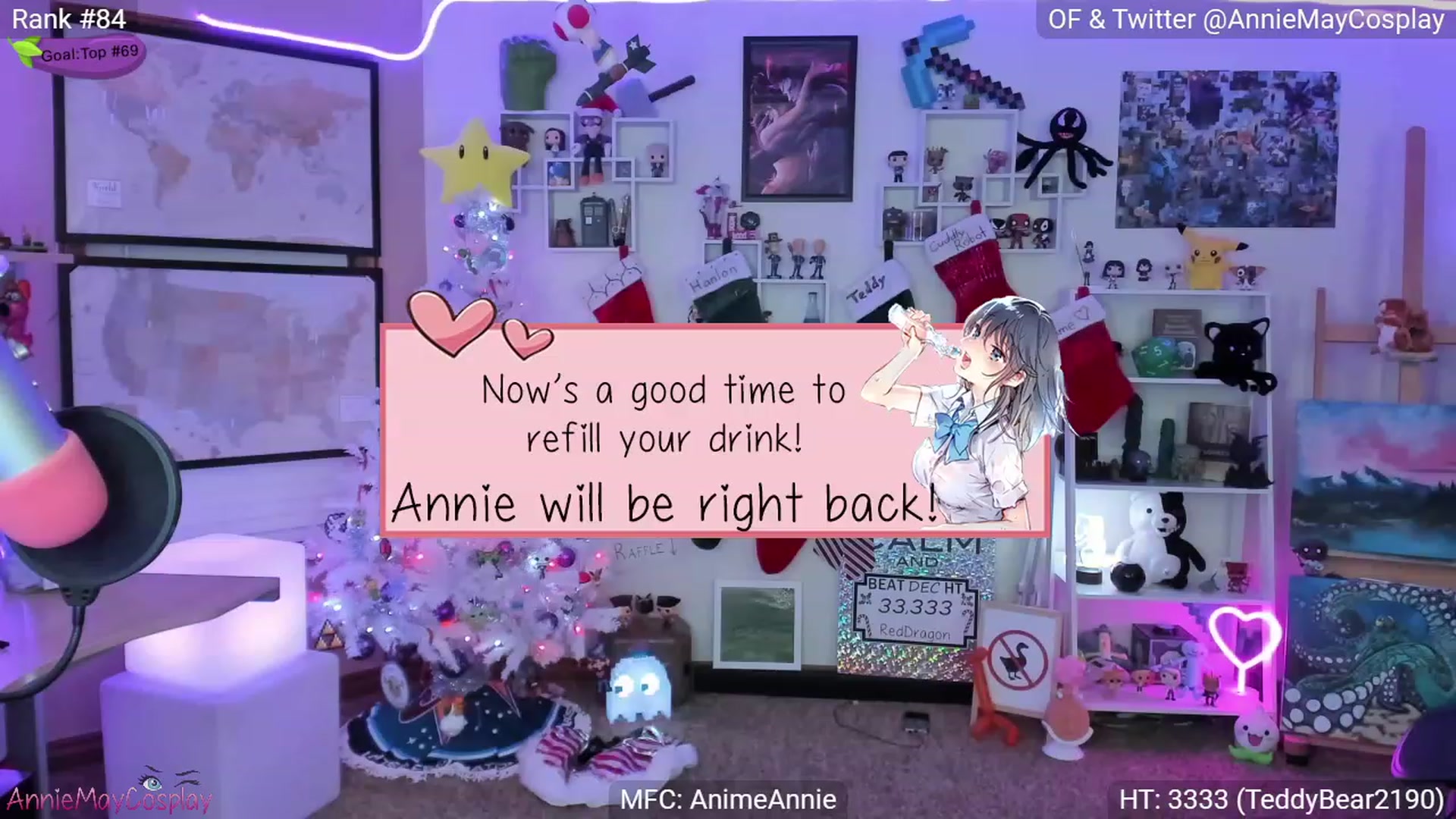 Gallery image thumbnail from AnimeAnnie's myfreecams stream on, 12/18/2022, 05:11 image 17 of 20