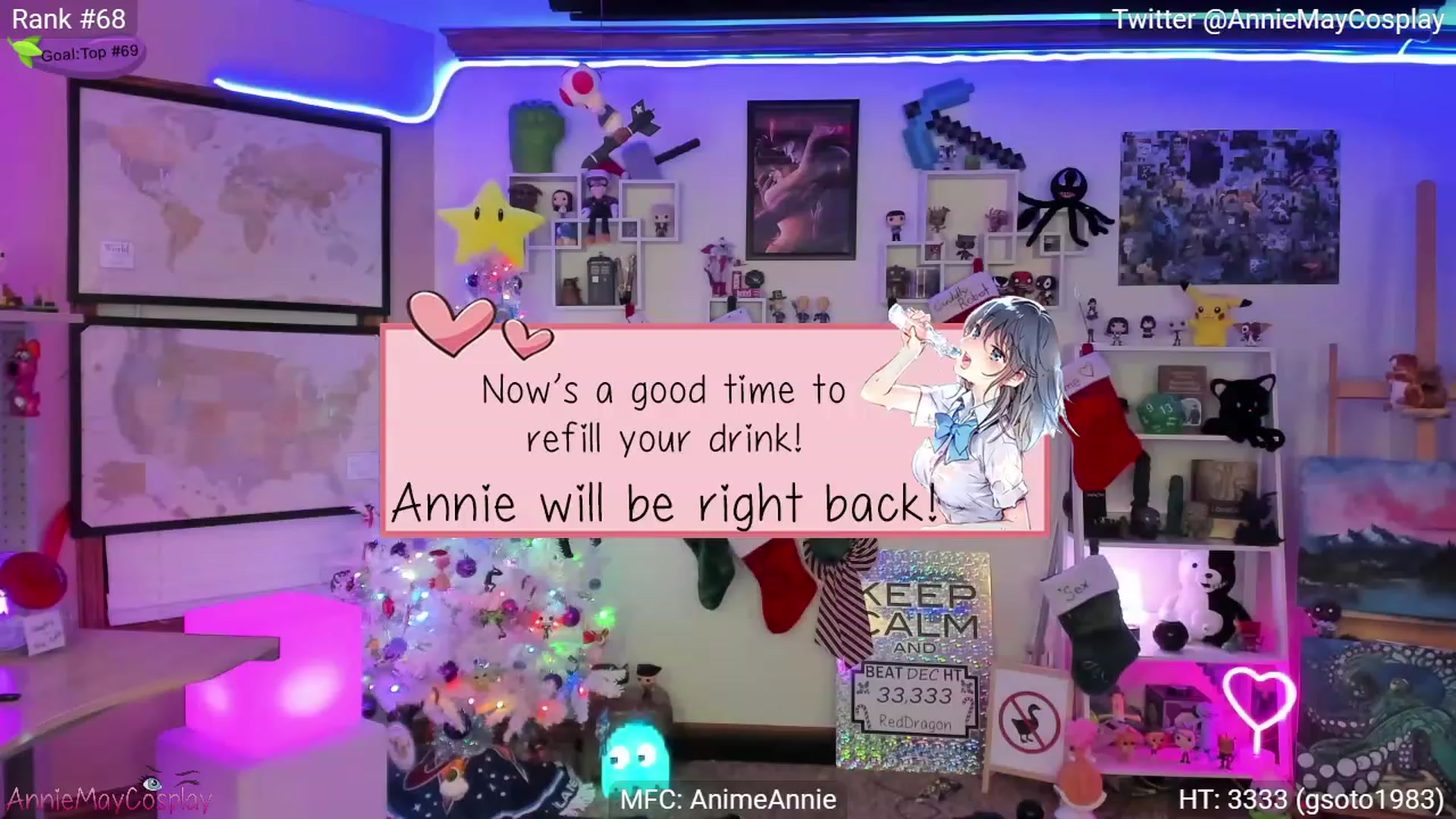 Gallery image thumbnail from AnimeAnnie's myfreecams stream on, 01/01/2023, 04:39 image 20 of 20