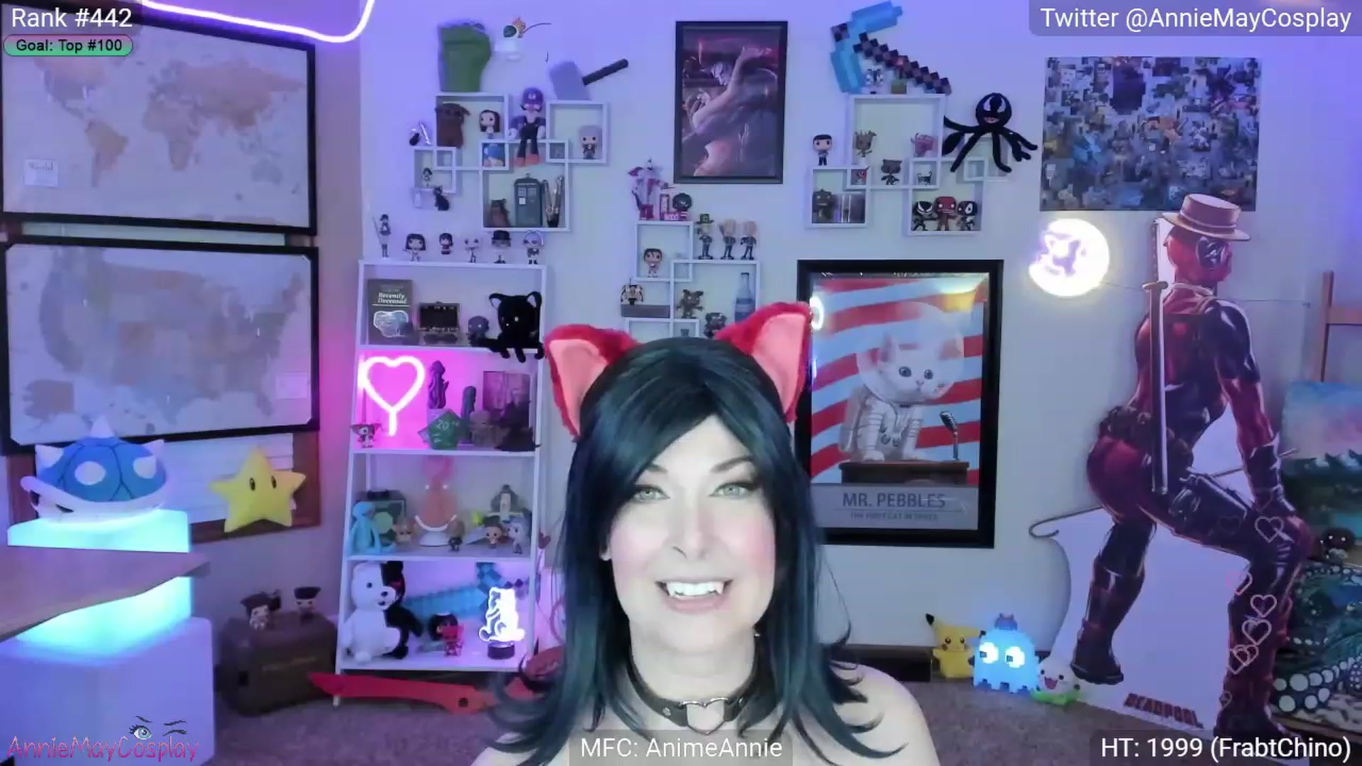 Gallery image thumbnail from AnimeAnnie's myfreecams stream on, 01/08/2023, 05:18 image 13 of 20