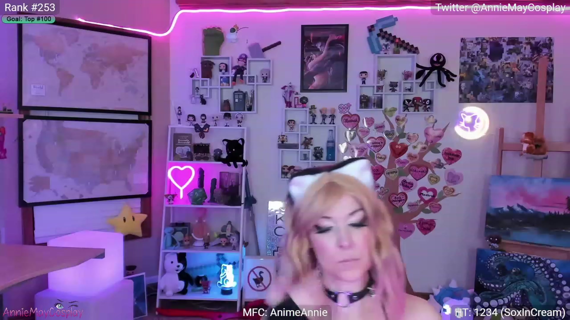 Gallery image thumbnail from AnimeAnnie's myfreecams stream on, 02/12/2023, 03:22 image 15 of 20