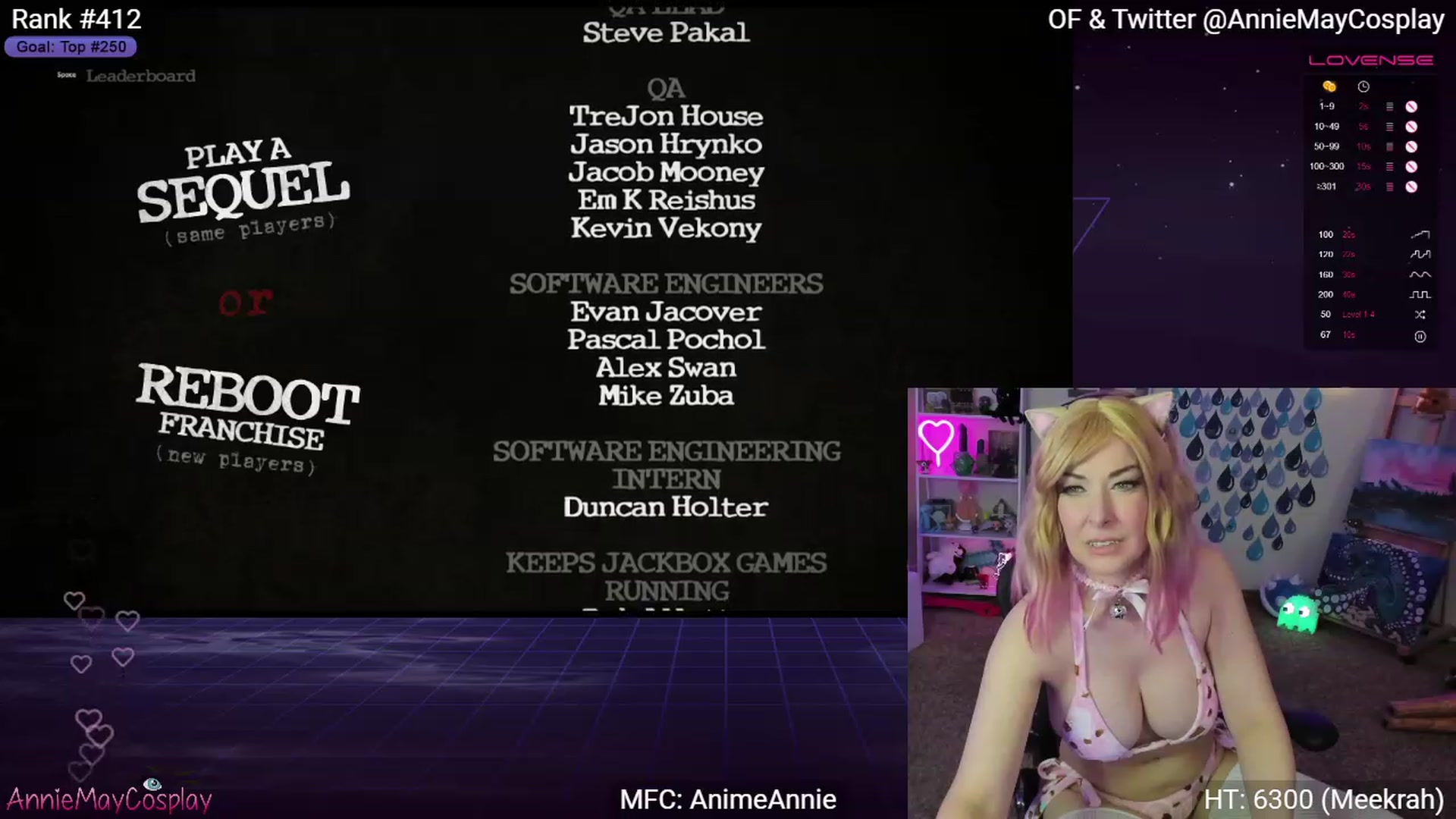 Gallery image thumbnail from AnimeAnnie's myfreecams stream on, 04/16/2023, 02:54 image 7 of 20