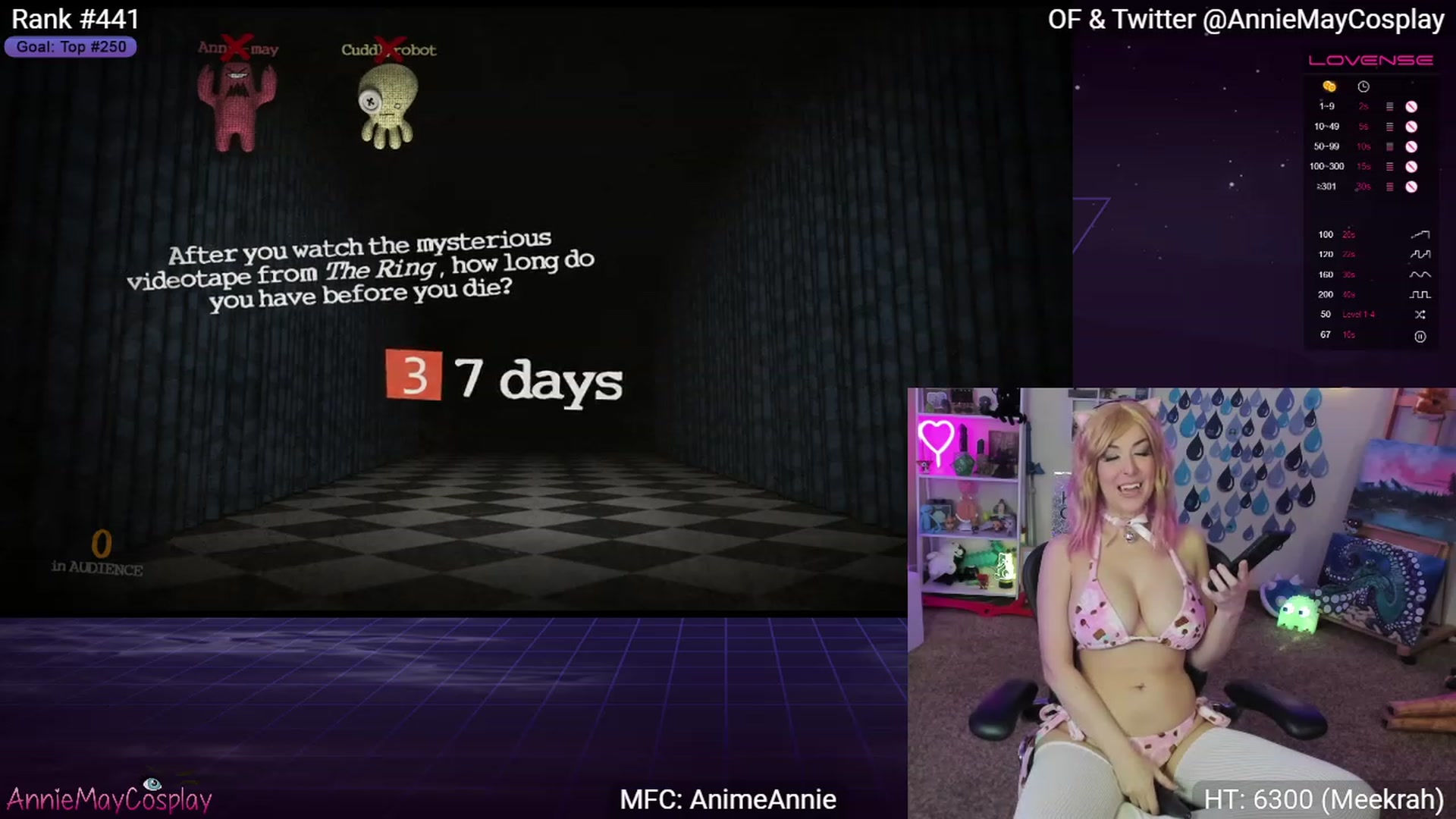 Gallery image thumbnail from AnimeAnnie's myfreecams stream on, 04/16/2023, 02:54 image 5 of 20